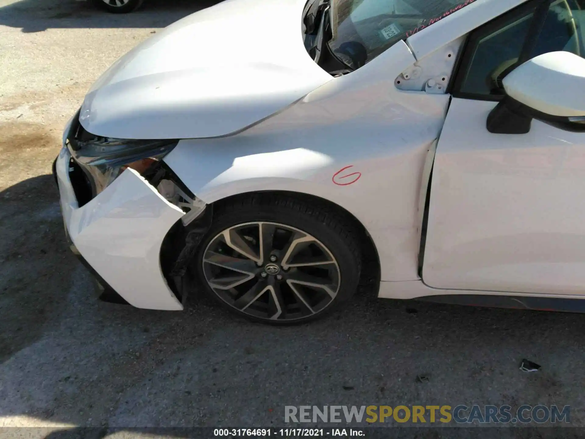 12 Photograph of a damaged car JTDS4MCE1MJ074216 TOYOTA COROLLA 2021