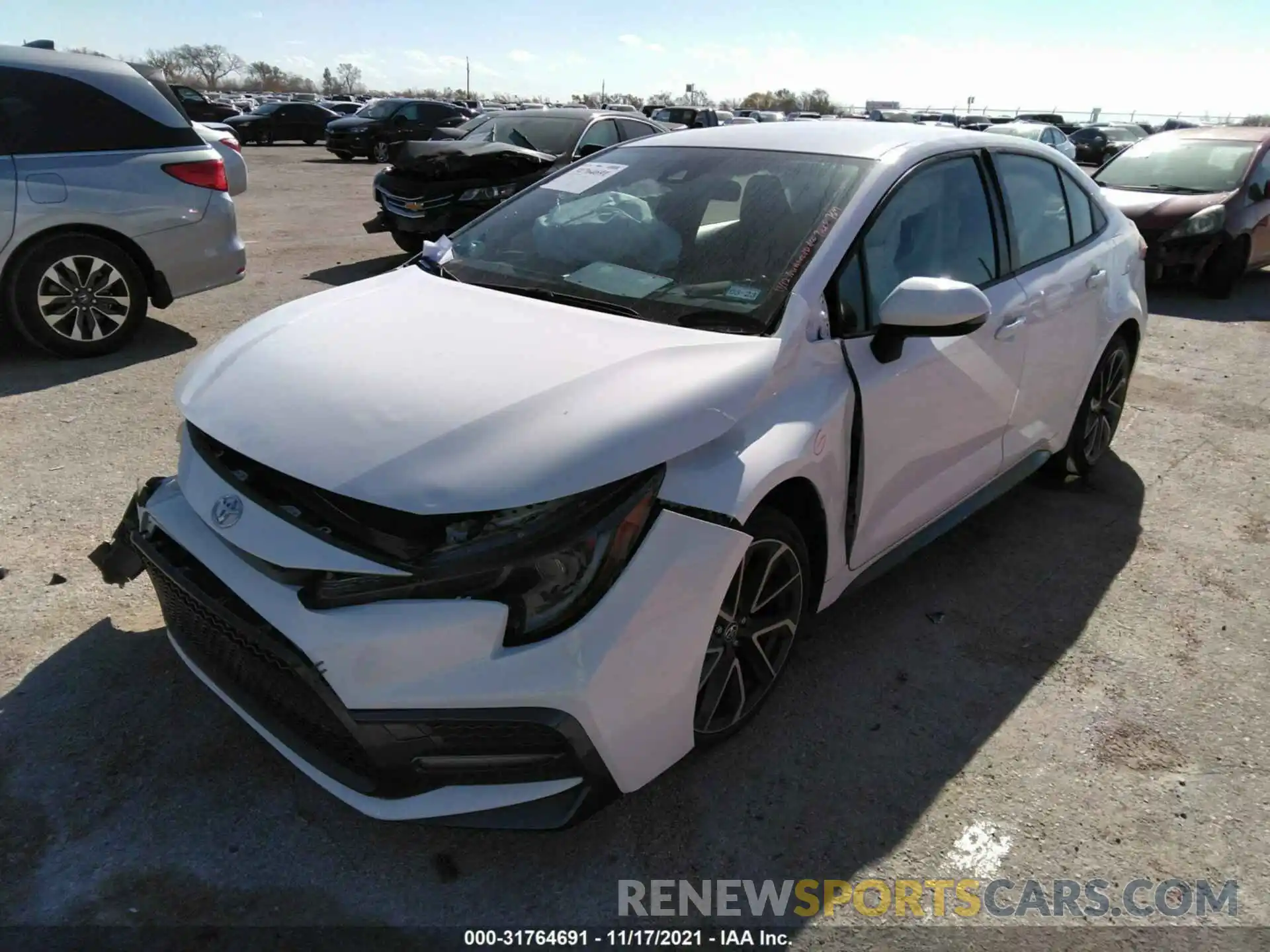 2 Photograph of a damaged car JTDS4MCE1MJ074216 TOYOTA COROLLA 2021