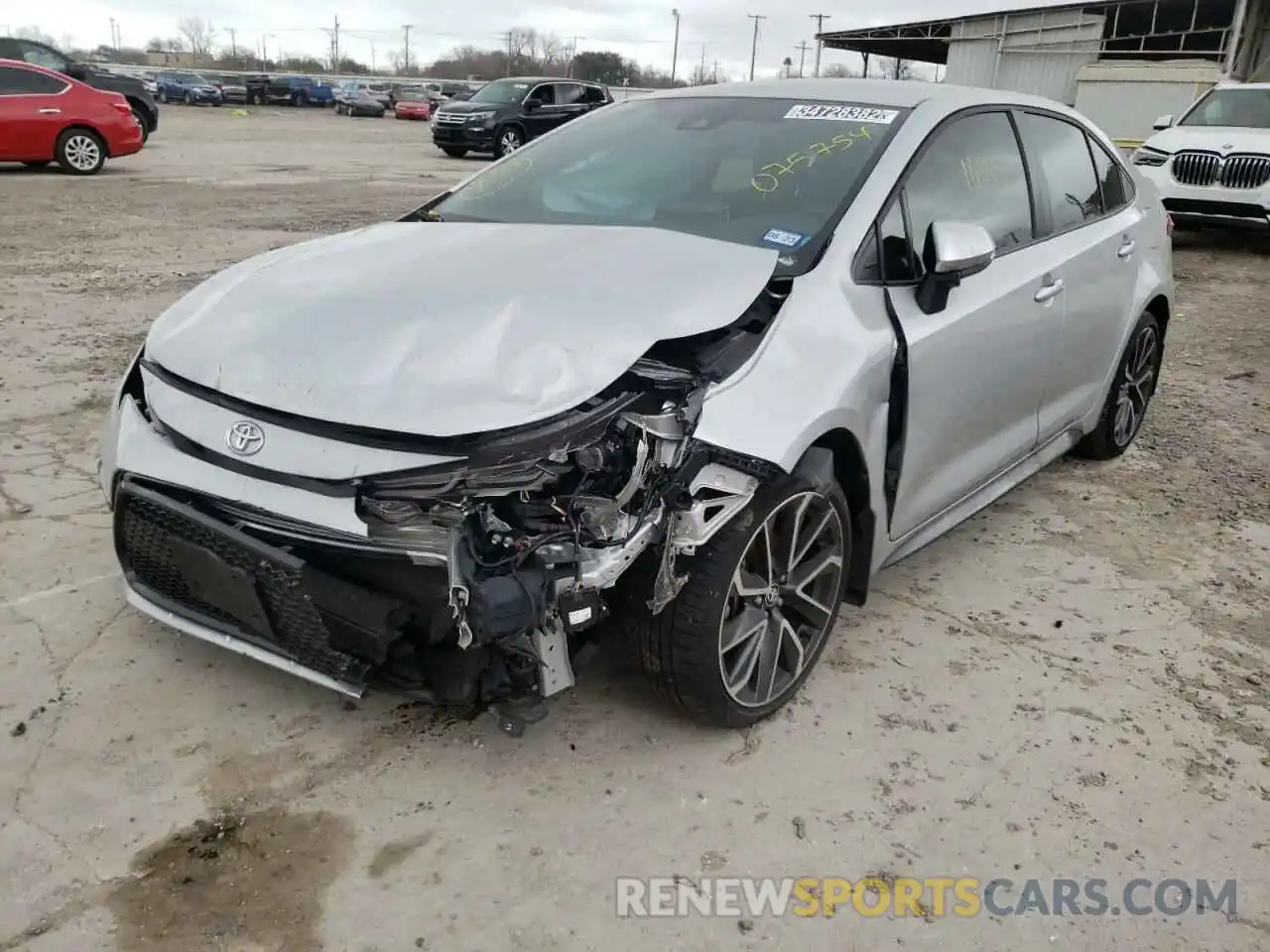 2 Photograph of a damaged car JTDS4MCE1MJ075754 TOYOTA COROLLA 2021