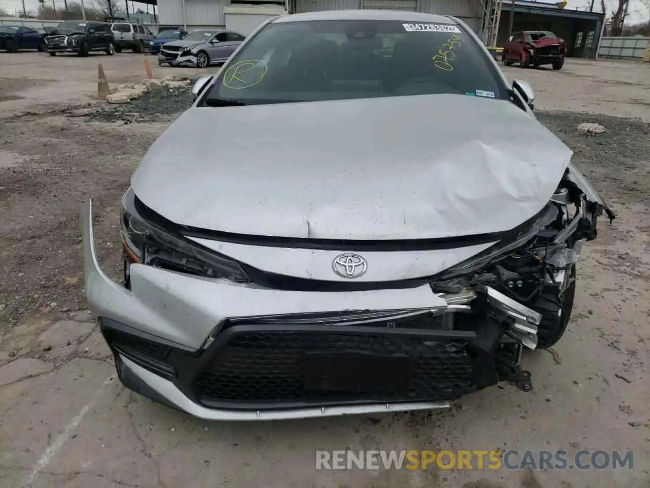 9 Photograph of a damaged car JTDS4MCE1MJ075754 TOYOTA COROLLA 2021