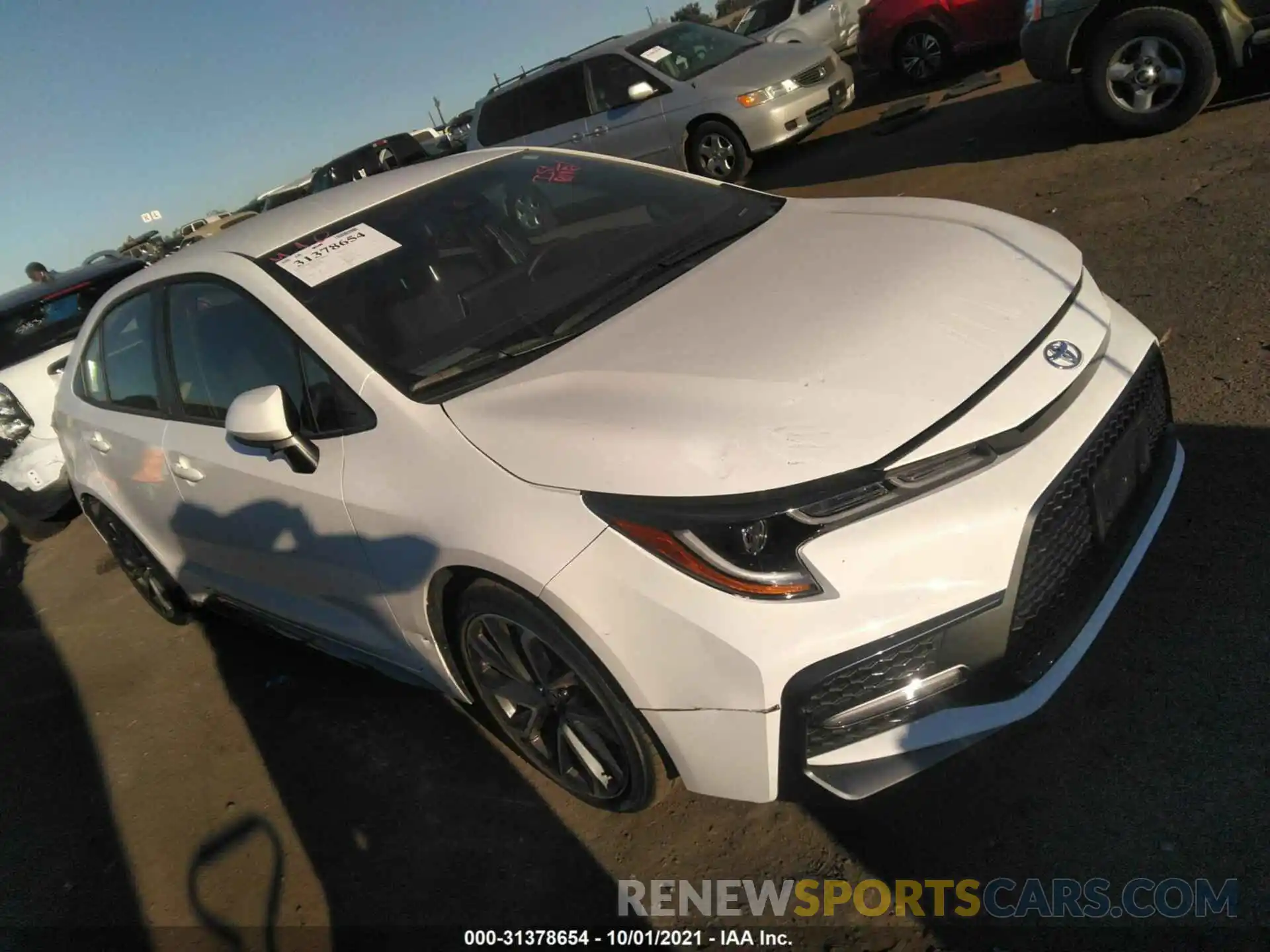 1 Photograph of a damaged car JTDS4MCE1MJ076483 TOYOTA COROLLA 2021