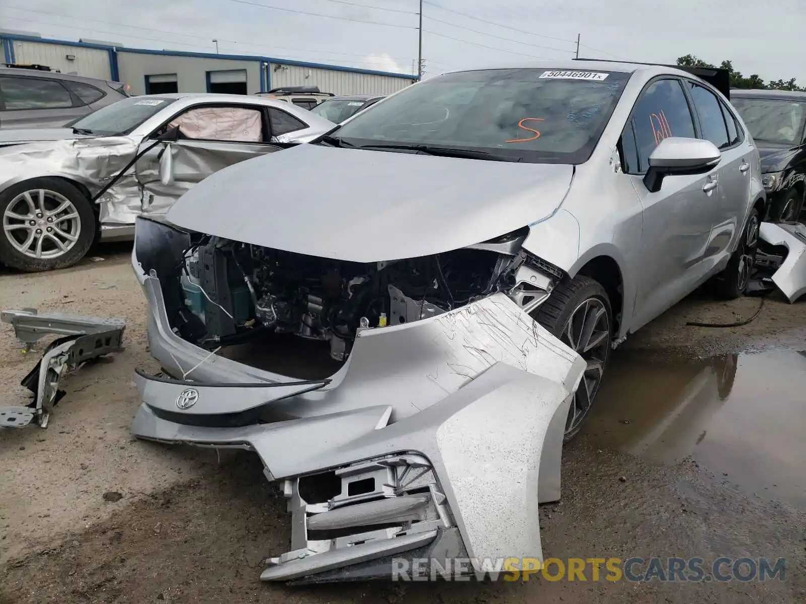 2 Photograph of a damaged car JTDS4MCE1MJ078055 TOYOTA COROLLA 2021