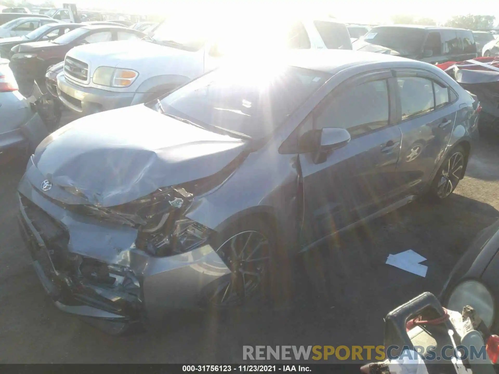 2 Photograph of a damaged car JTDS4MCE1MJ080257 TOYOTA COROLLA 2021