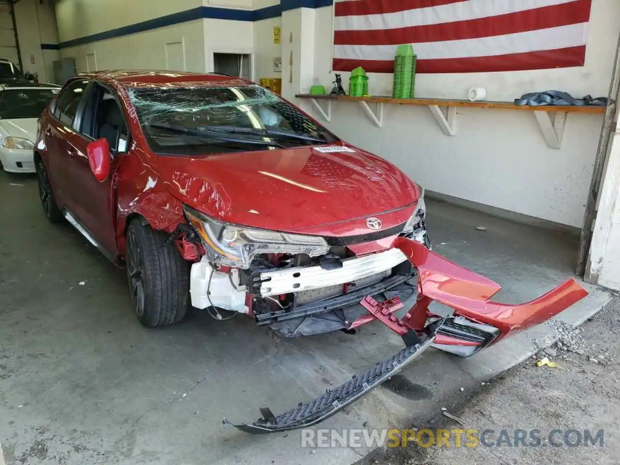 1 Photograph of a damaged car JTDS4MCE2MJ054251 TOYOTA COROLLA 2021