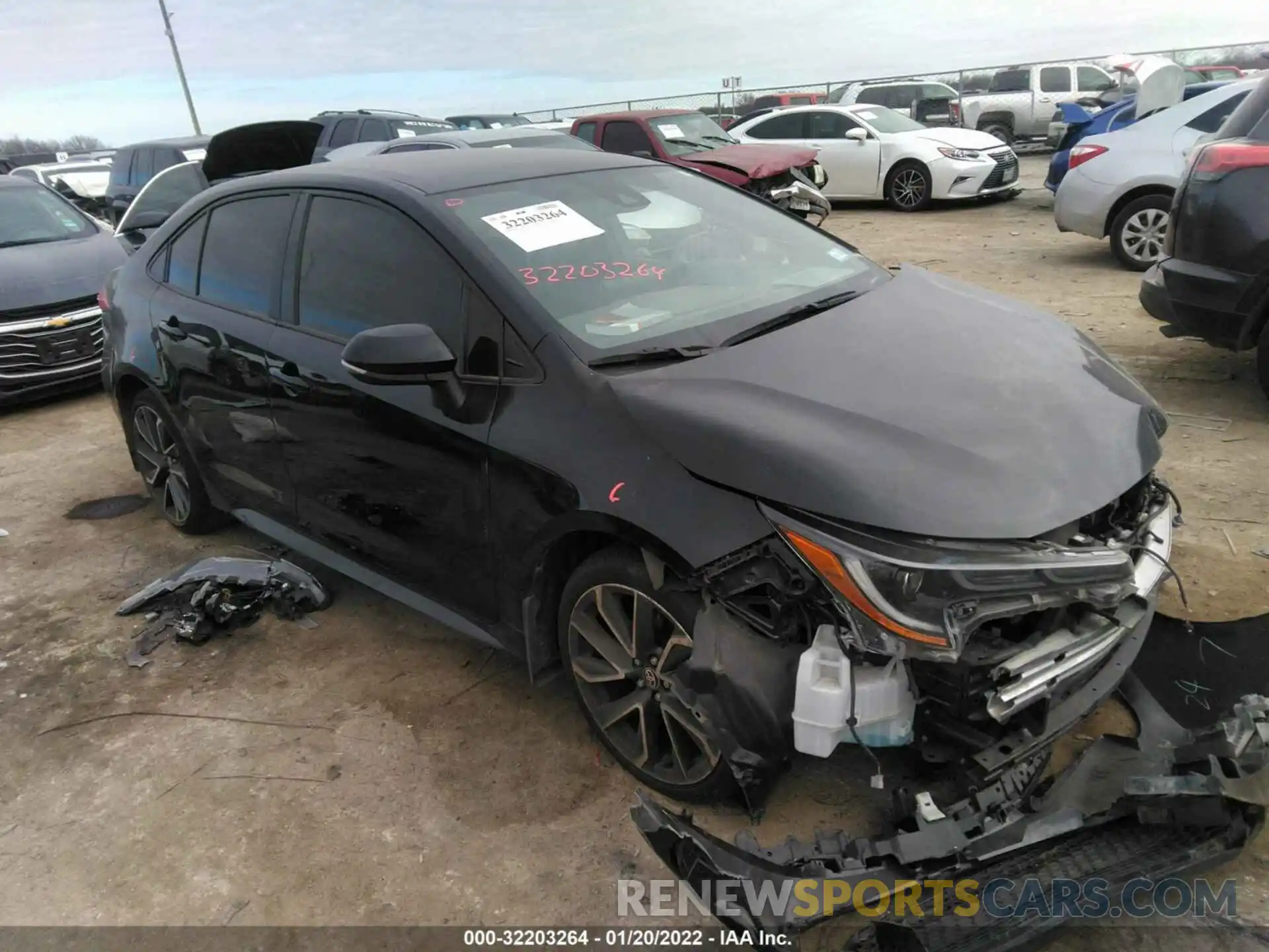 1 Photograph of a damaged car JTDS4MCE2MJ056727 TOYOTA COROLLA 2021