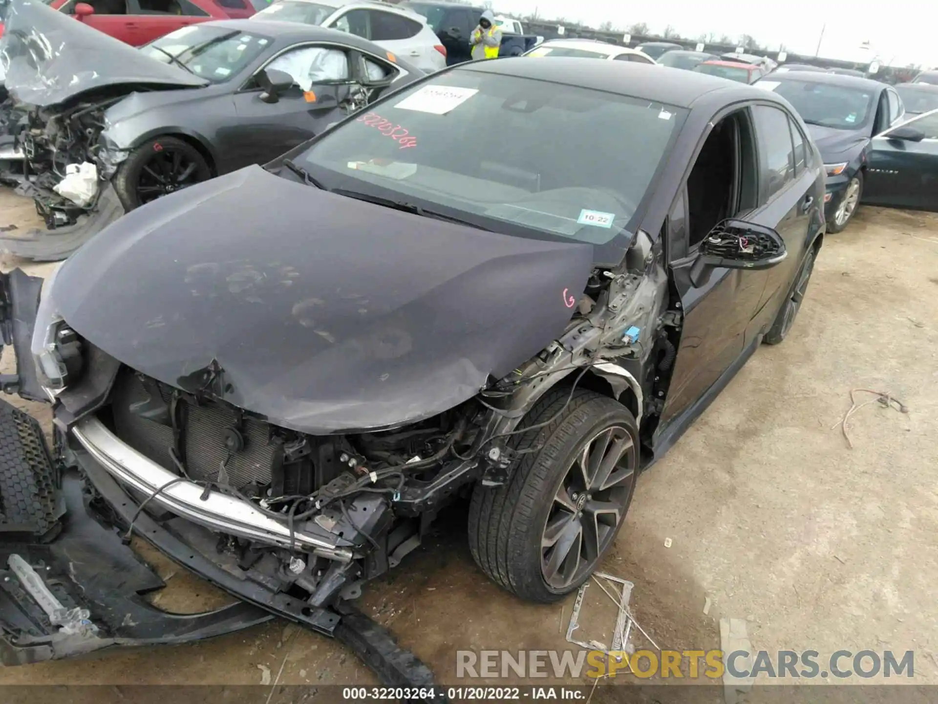 2 Photograph of a damaged car JTDS4MCE2MJ056727 TOYOTA COROLLA 2021