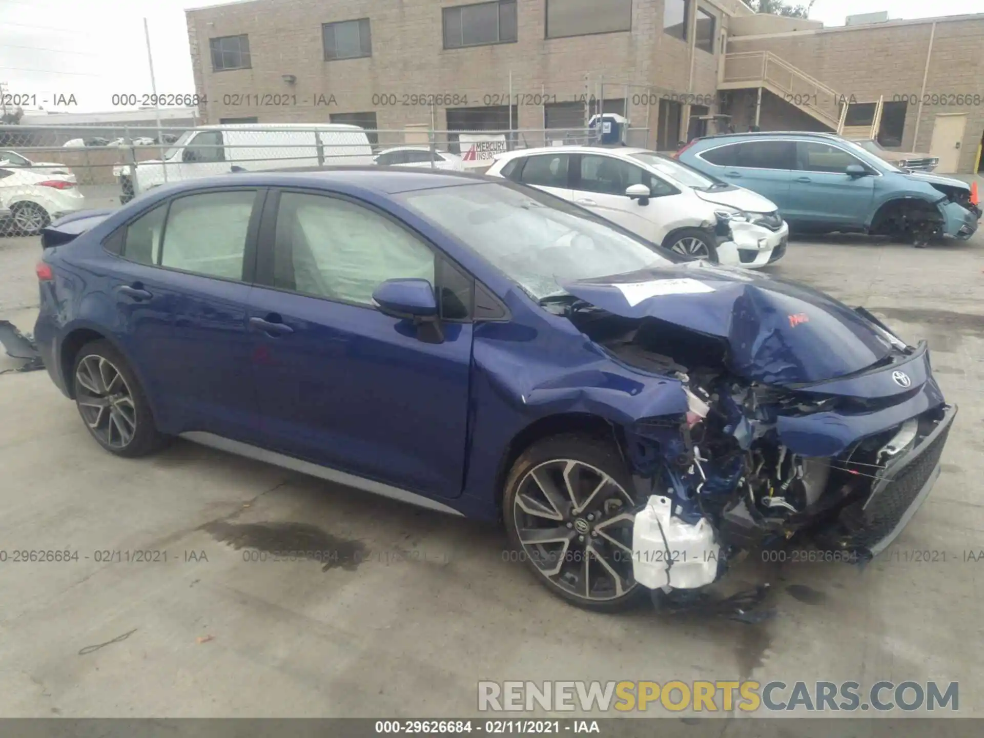 1 Photograph of a damaged car JTDS4MCE2MJ057375 TOYOTA COROLLA 2021