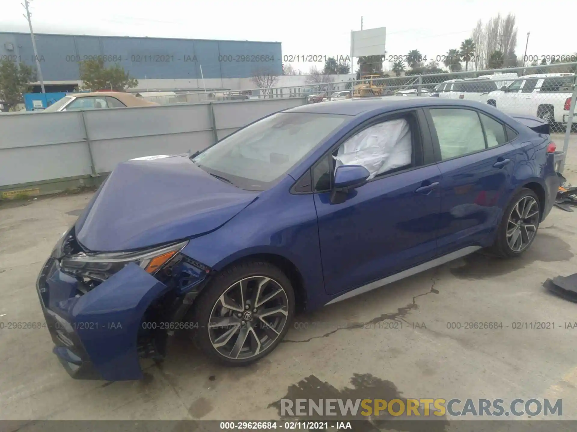 2 Photograph of a damaged car JTDS4MCE2MJ057375 TOYOTA COROLLA 2021