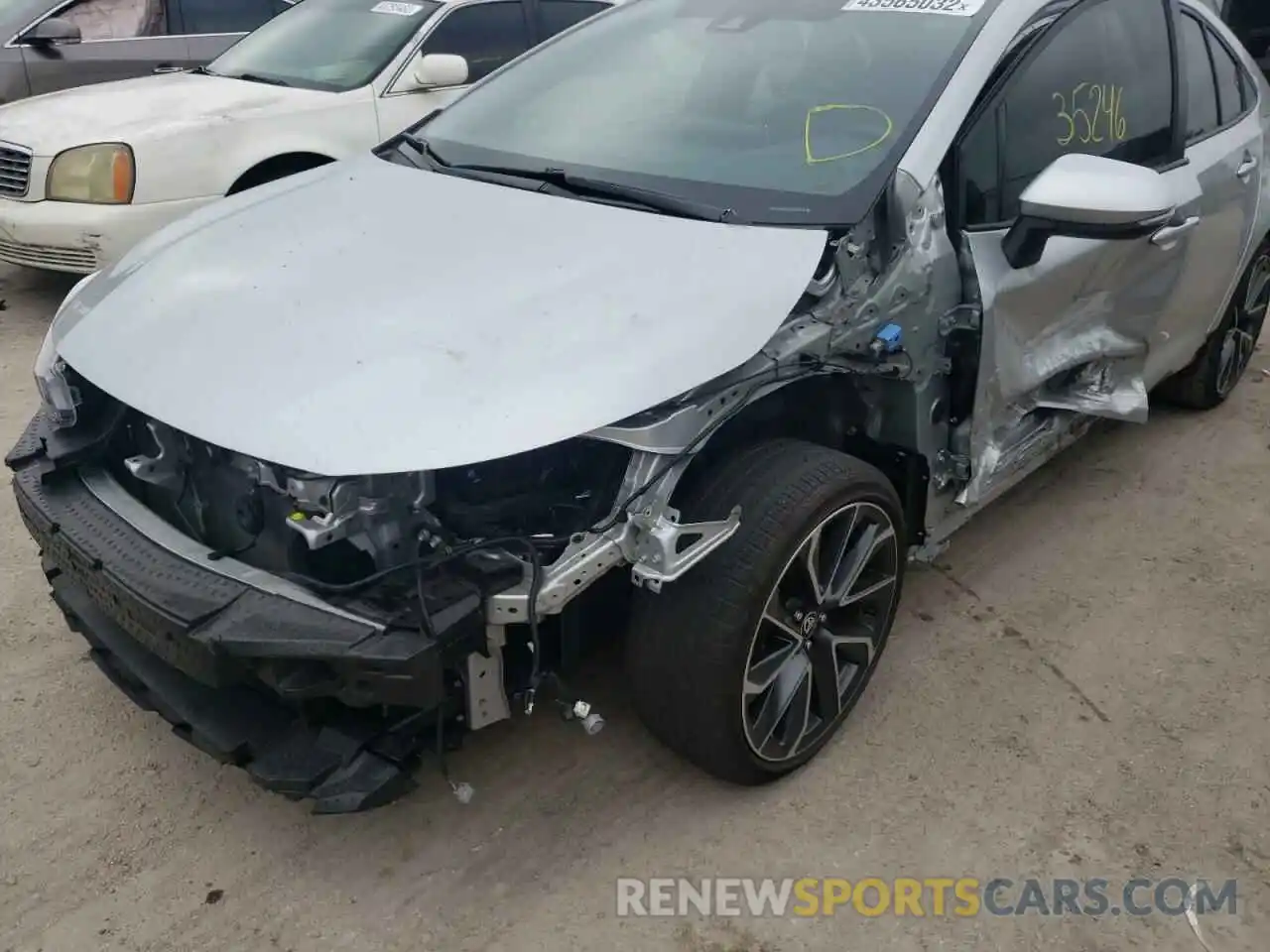 9 Photograph of a damaged car JTDS4MCE2MJ066108 TOYOTA COROLLA 2021