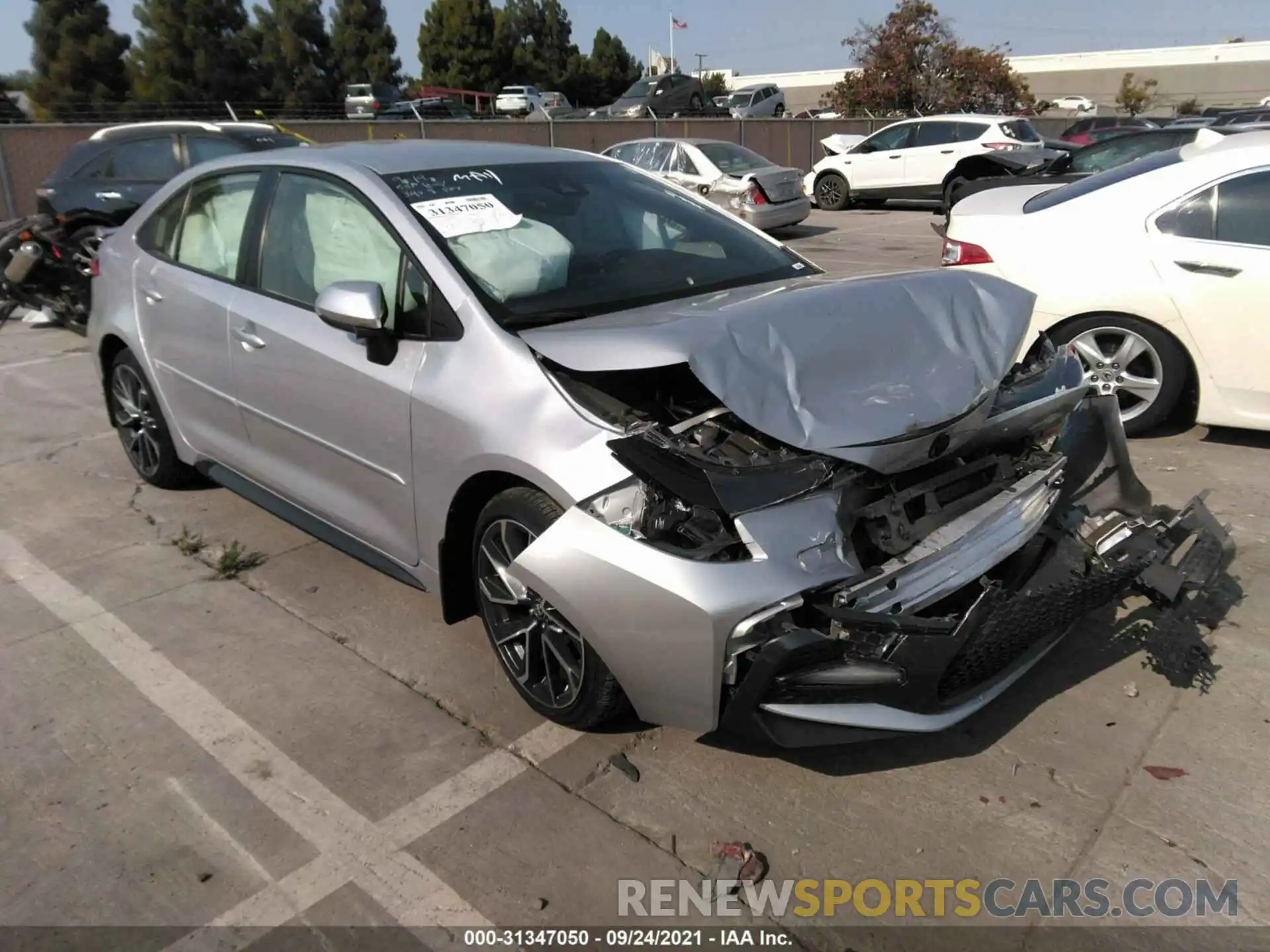 1 Photograph of a damaged car JTDS4MCE2MJ069090 TOYOTA COROLLA 2021