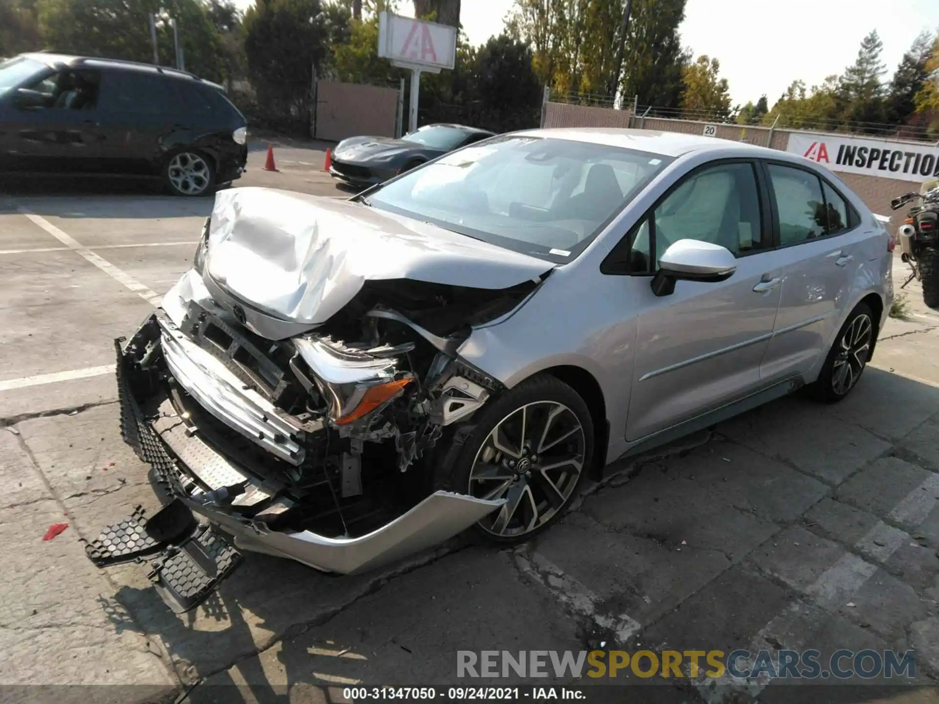 2 Photograph of a damaged car JTDS4MCE2MJ069090 TOYOTA COROLLA 2021