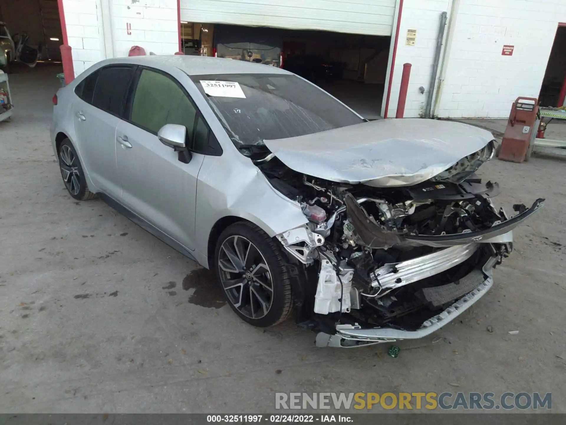 1 Photograph of a damaged car JTDS4MCE2MJ069283 TOYOTA COROLLA 2021