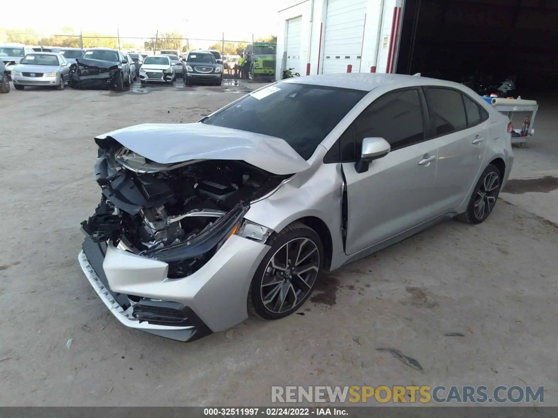 2 Photograph of a damaged car JTDS4MCE2MJ069283 TOYOTA COROLLA 2021