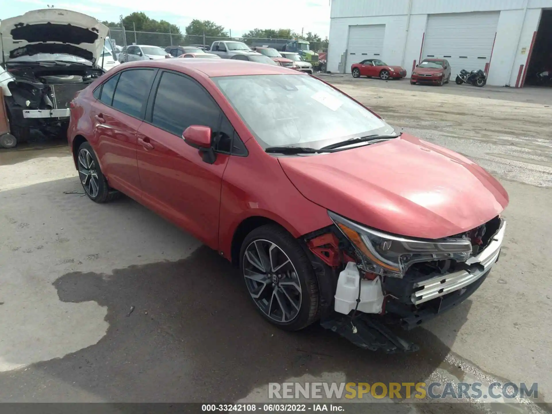 1 Photograph of a damaged car JTDS4MCE2MJ073687 TOYOTA COROLLA 2021