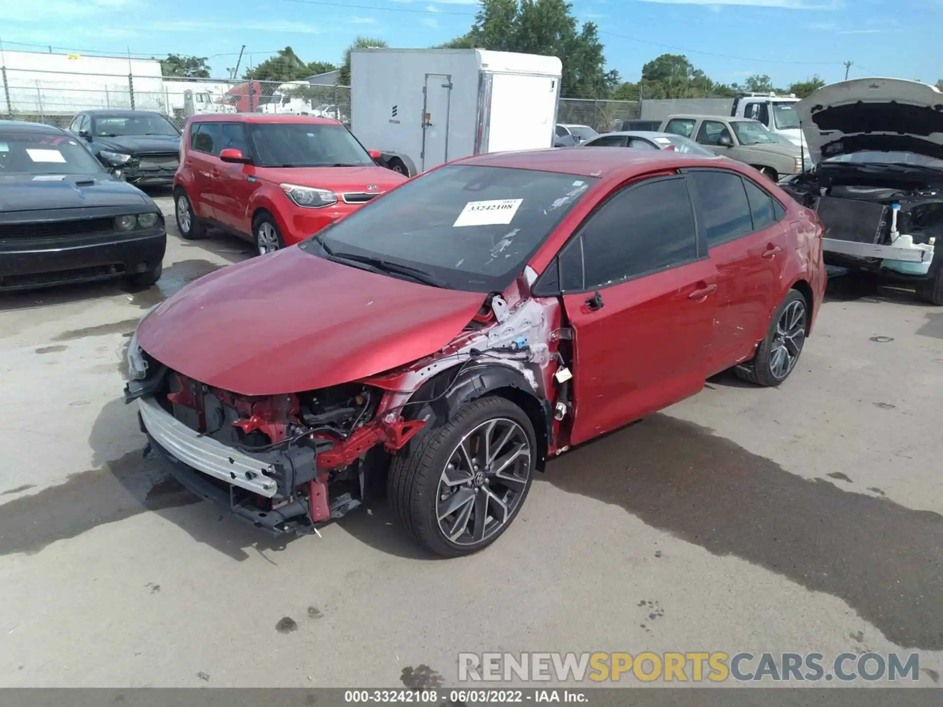 2 Photograph of a damaged car JTDS4MCE2MJ073687 TOYOTA COROLLA 2021