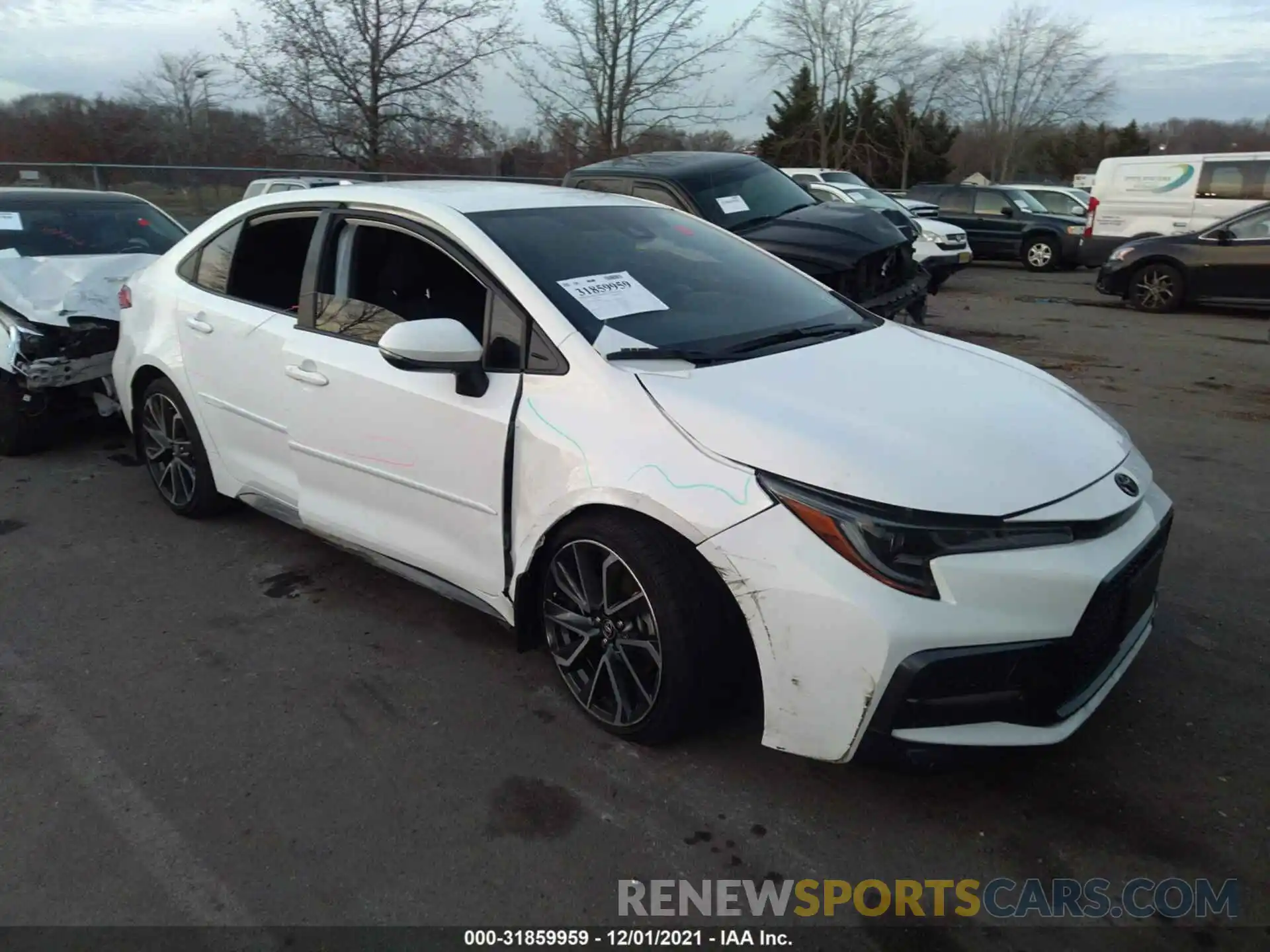 1 Photograph of a damaged car JTDS4MCE2MJ074158 TOYOTA COROLLA 2021