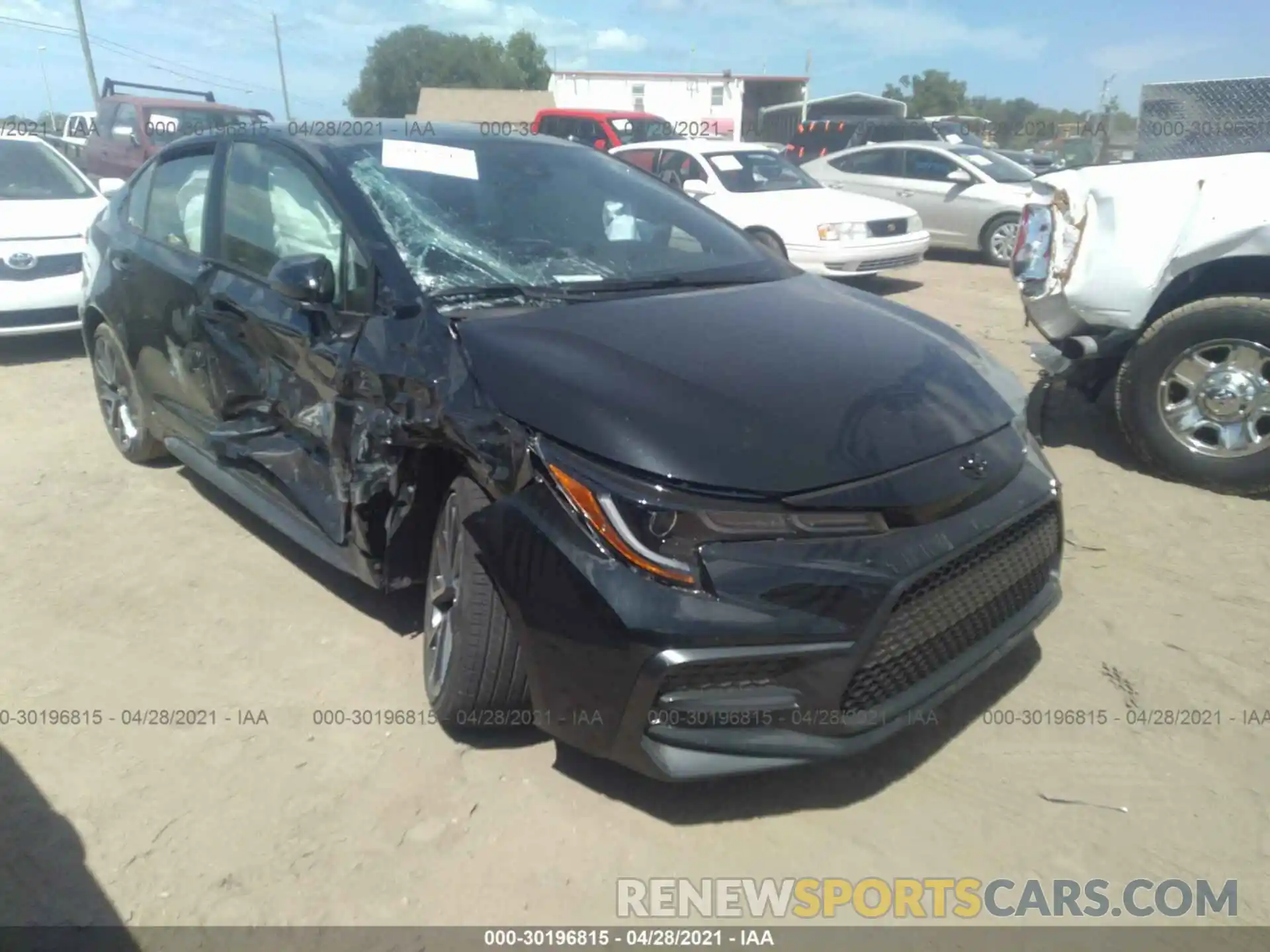 1 Photograph of a damaged car JTDS4MCE2MJ075990 TOYOTA COROLLA 2021