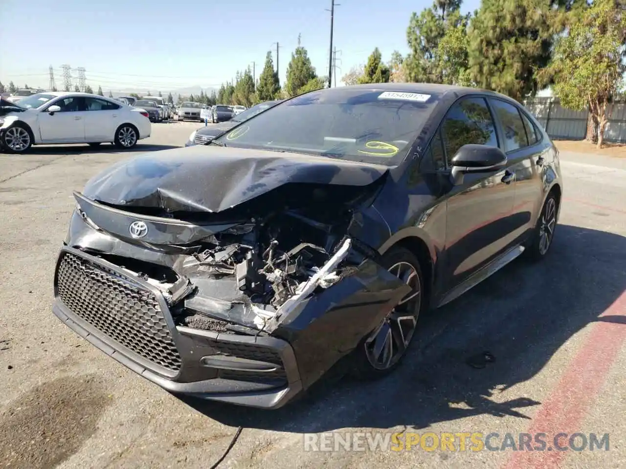 2 Photograph of a damaged car JTDS4MCE2MJ077643 TOYOTA COROLLA 2021