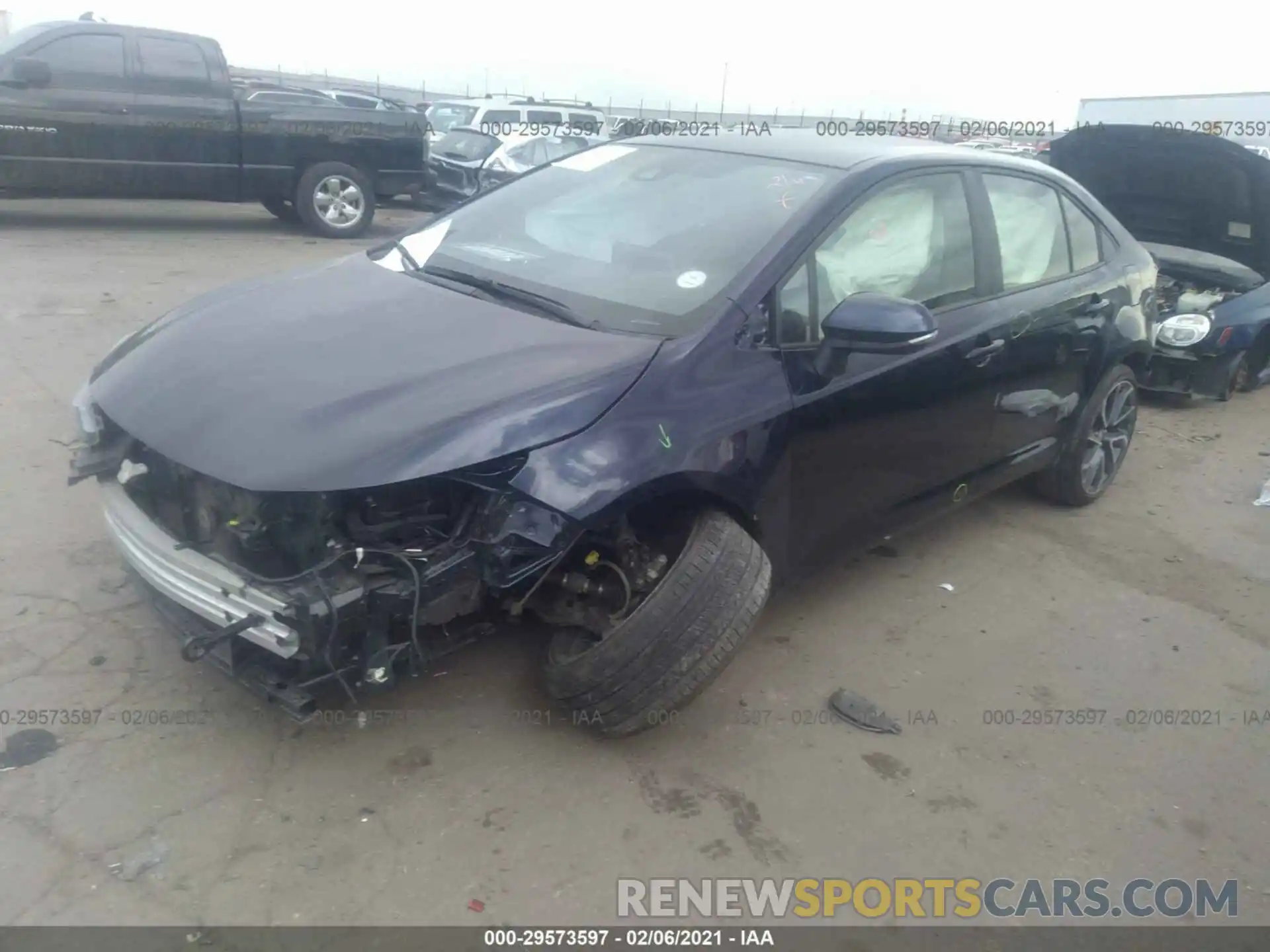 2 Photograph of a damaged car JTDS4MCE3MJ056073 TOYOTA COROLLA 2021