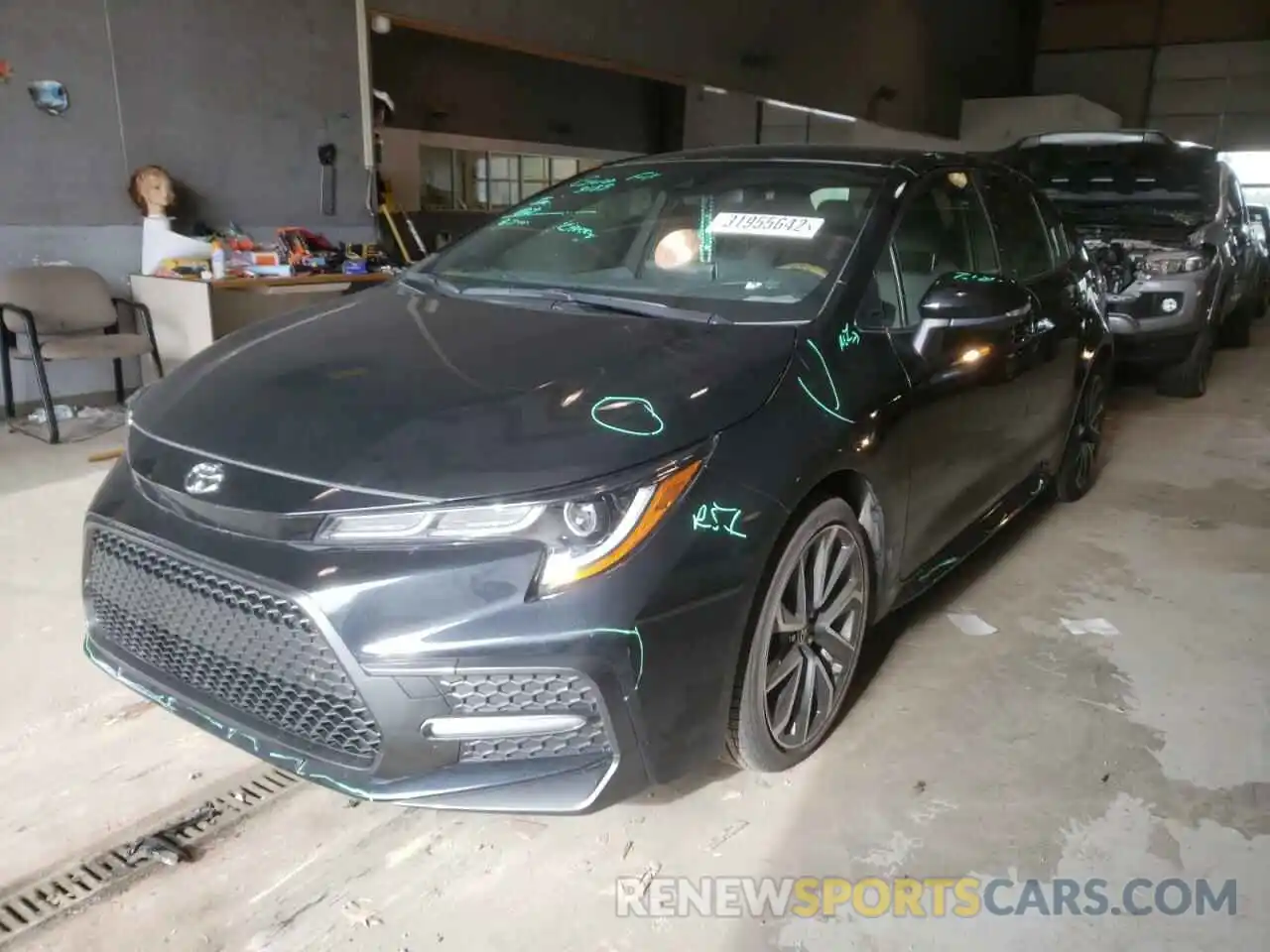 2 Photograph of a damaged car JTDS4MCE3MJ061354 TOYOTA COROLLA 2021