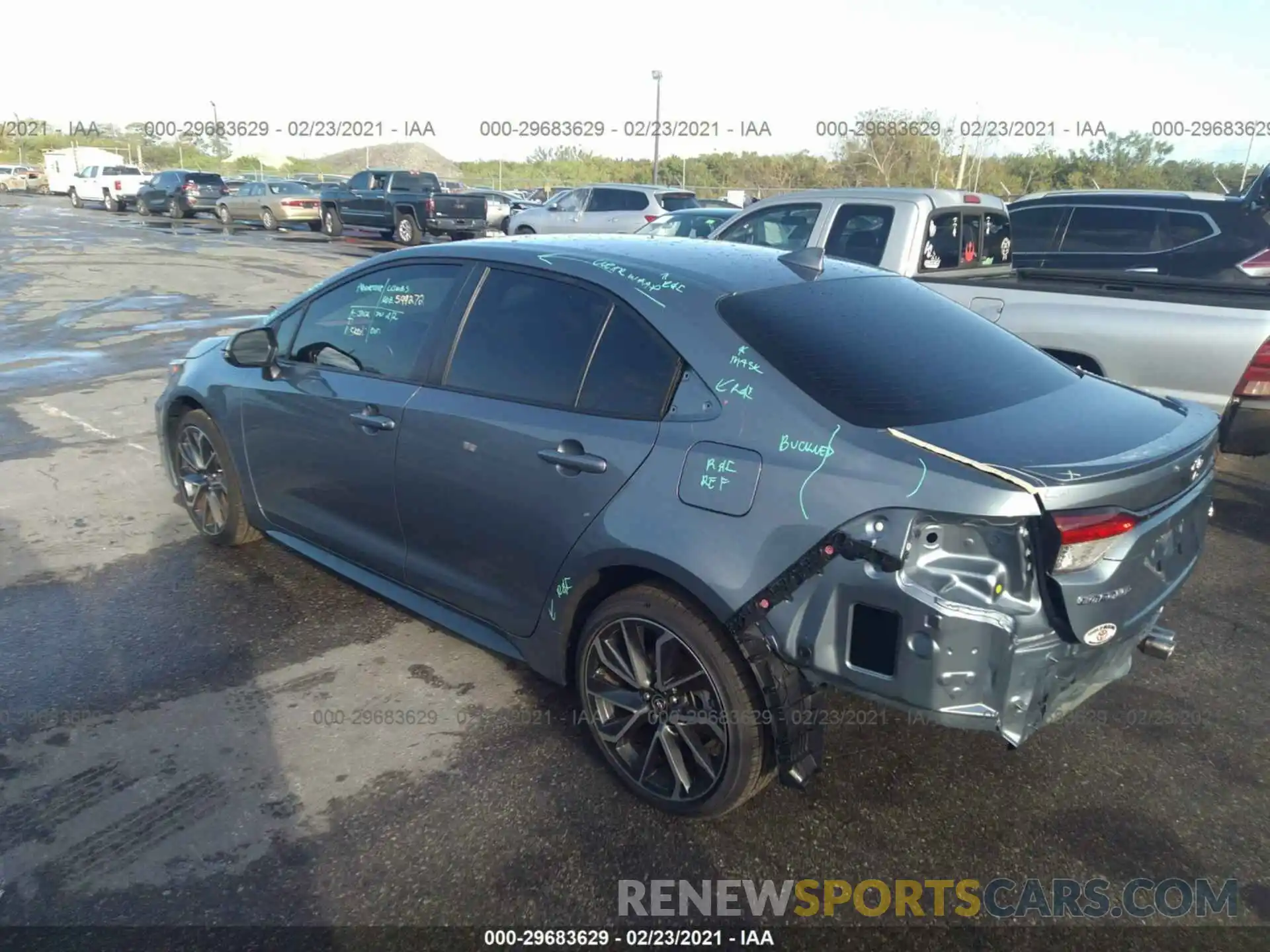 3 Photograph of a damaged car JTDS4MCE3MJ061497 TOYOTA COROLLA 2021