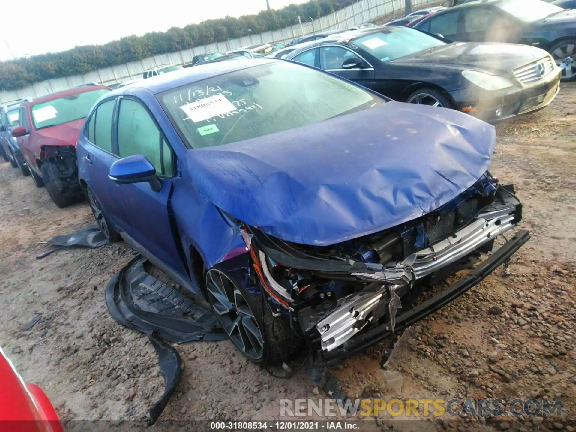 1 Photograph of a damaged car JTDS4MCE3MJ063475 TOYOTA COROLLA 2021