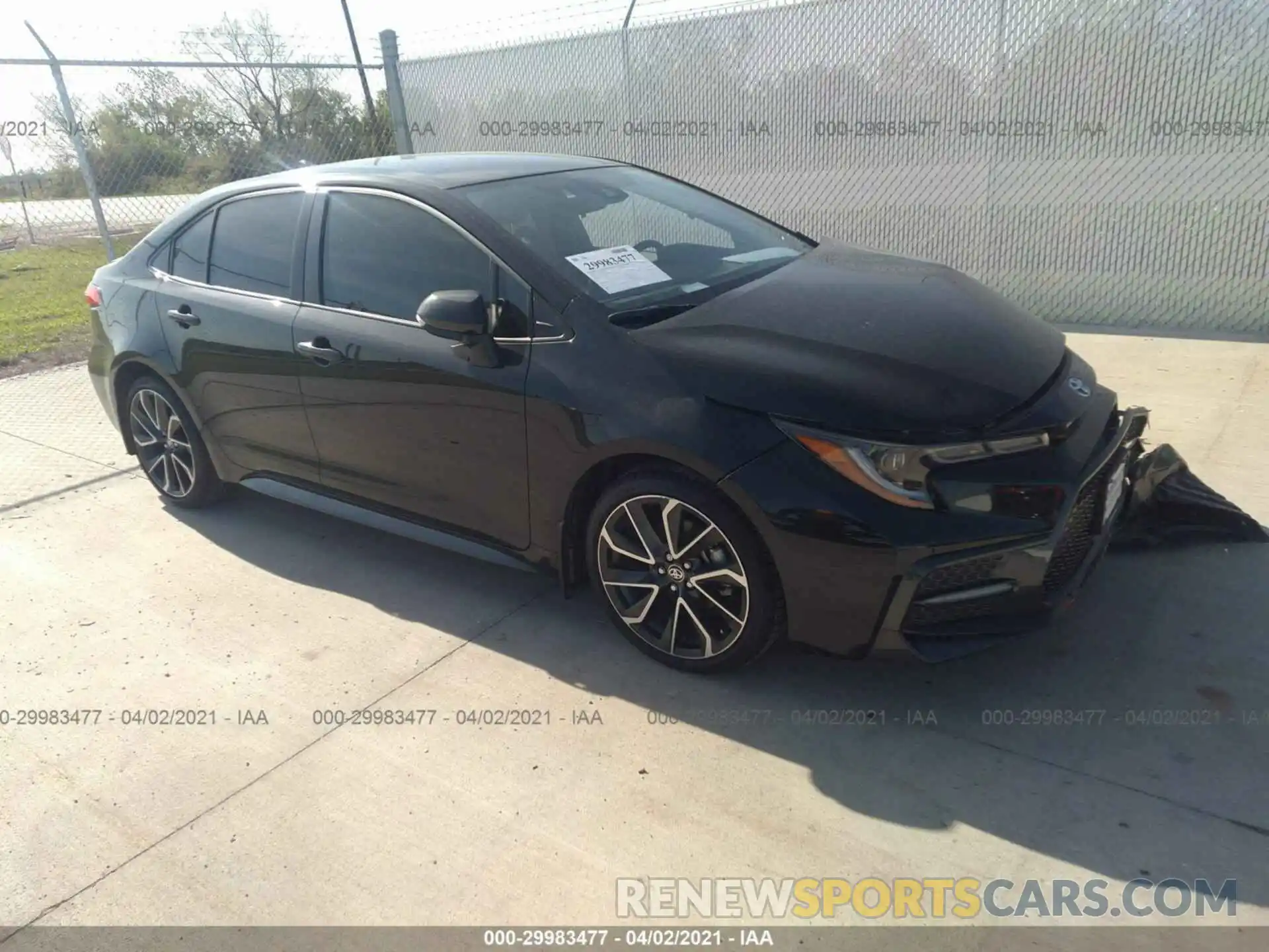 1 Photograph of a damaged car JTDS4MCE3MJ064903 TOYOTA COROLLA 2021