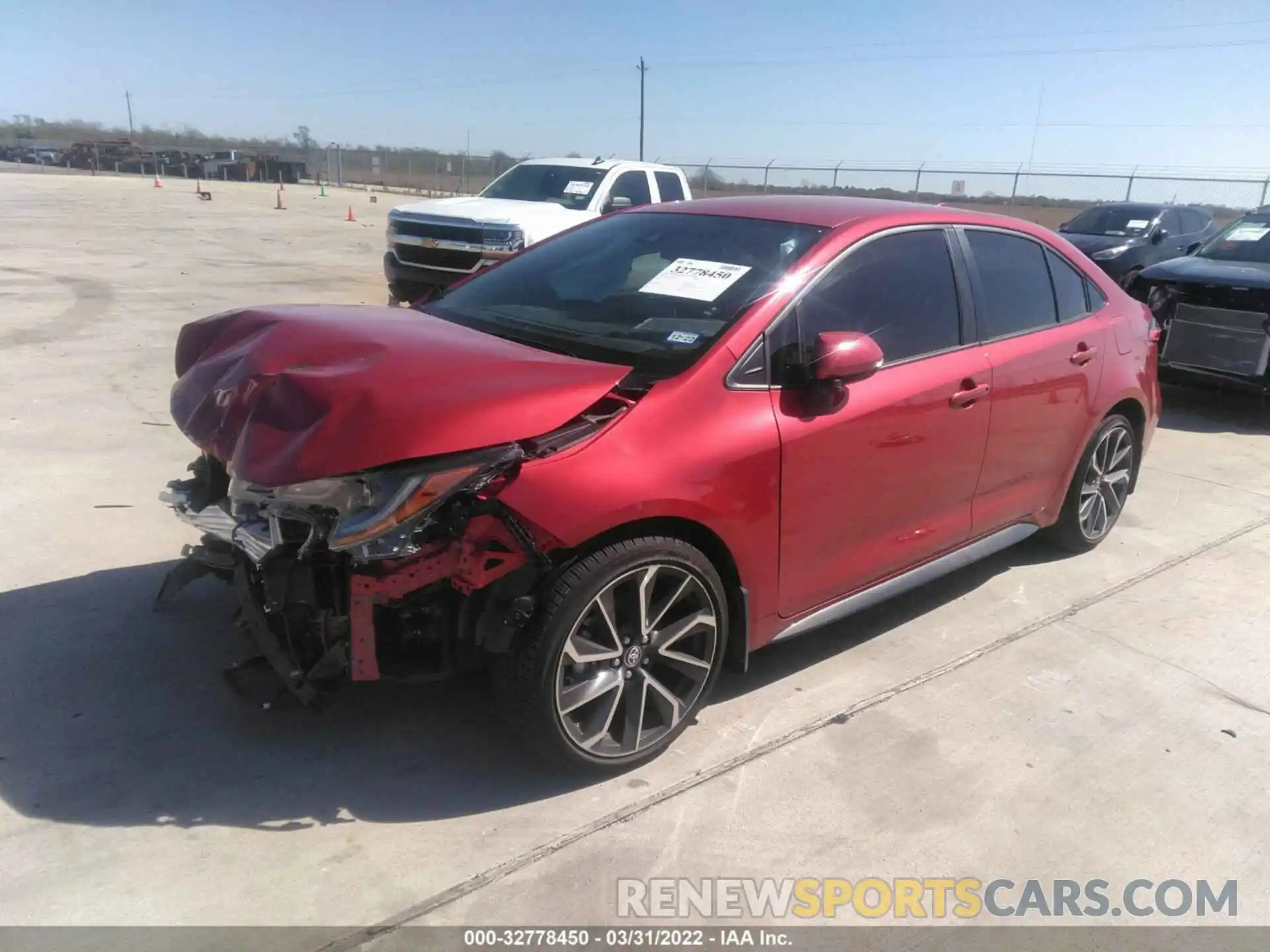 2 Photograph of a damaged car JTDS4MCE3MJ065551 TOYOTA COROLLA 2021