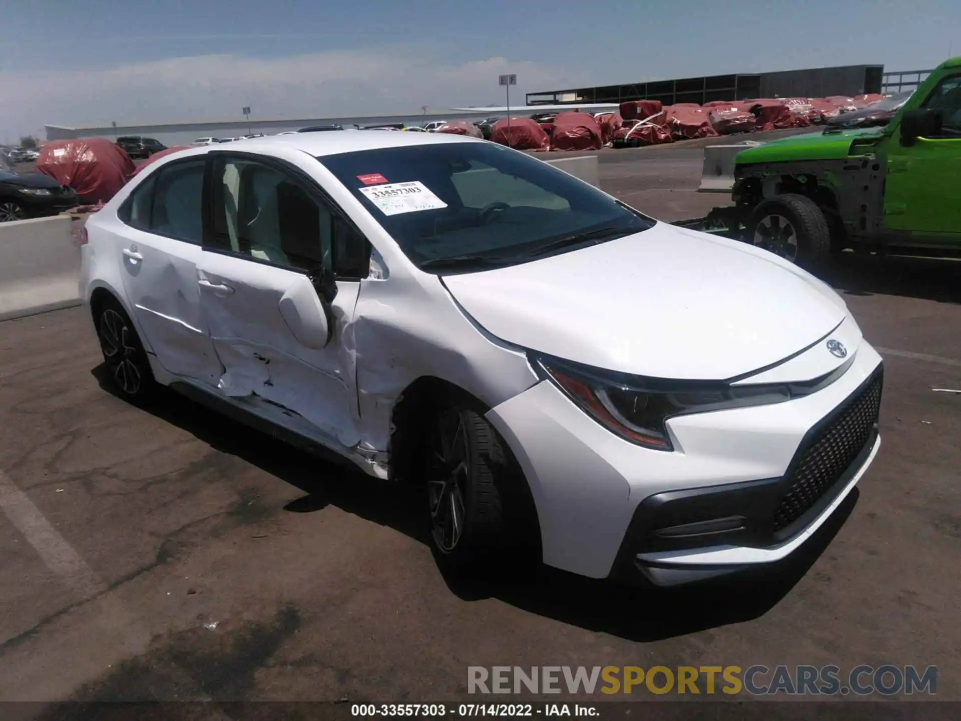 1 Photograph of a damaged car JTDS4MCE3MJ072273 TOYOTA COROLLA 2021