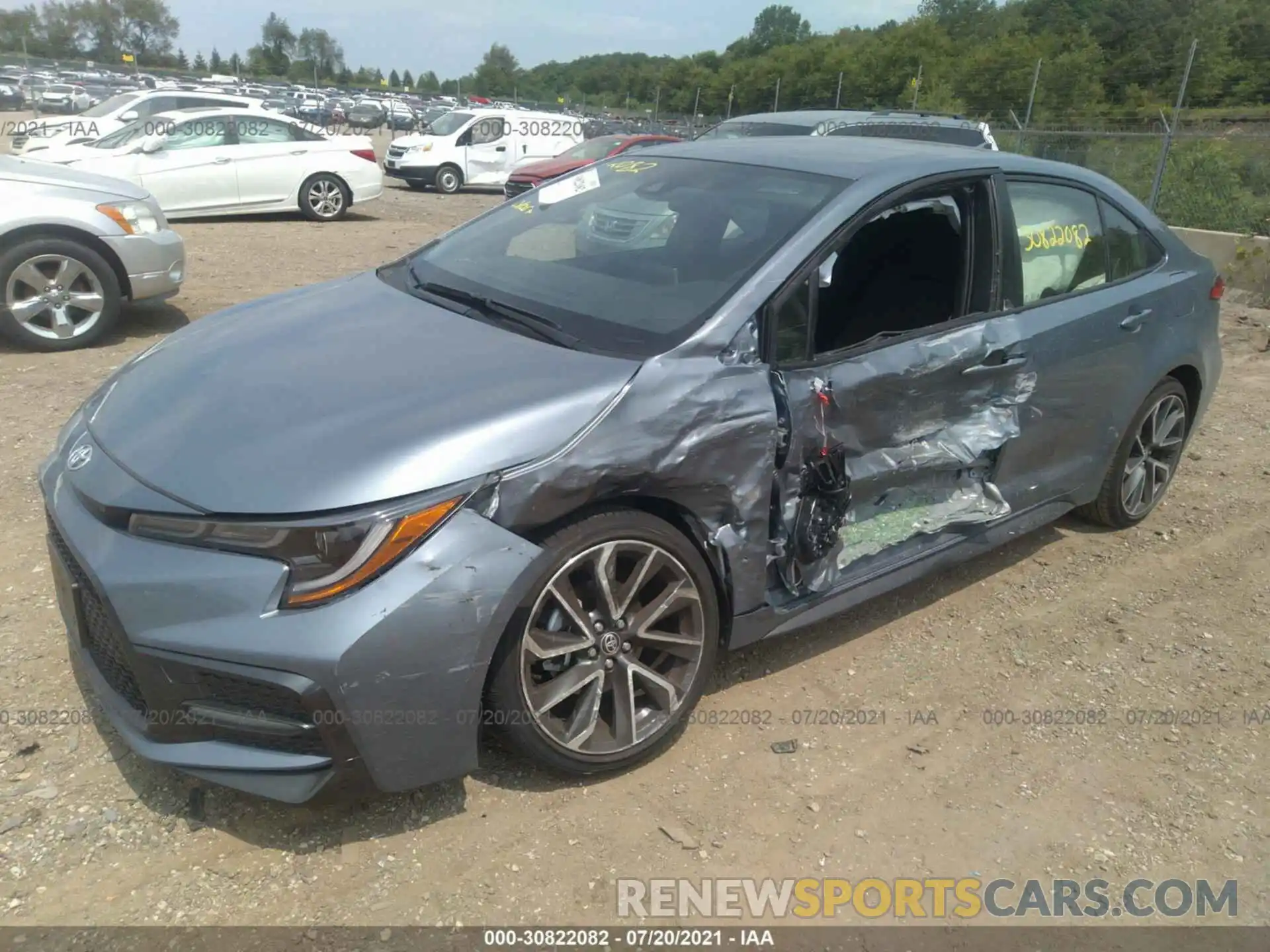 2 Photograph of a damaged car JTDS4MCE3MJ076212 TOYOTA COROLLA 2021