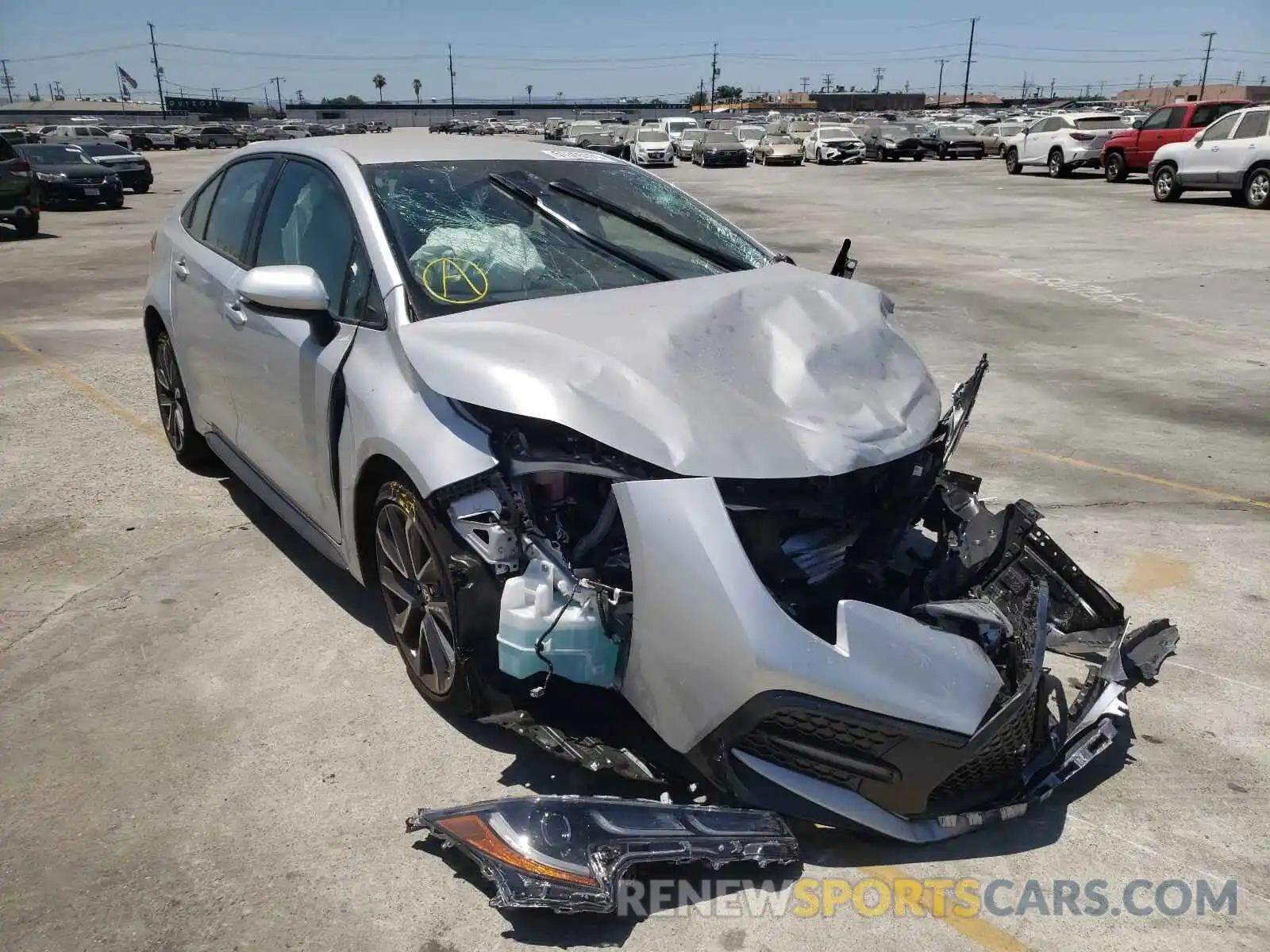 1 Photograph of a damaged car JTDS4MCE3MJ077134 TOYOTA COROLLA 2021