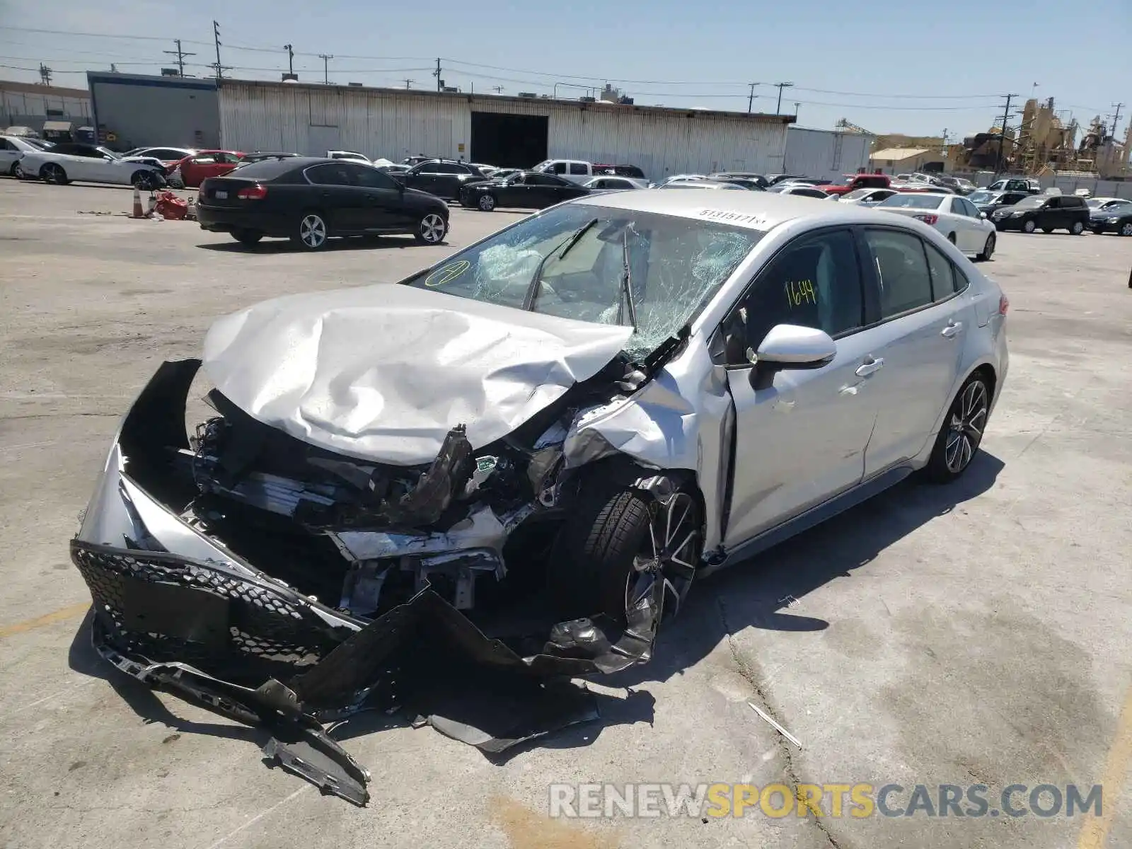 2 Photograph of a damaged car JTDS4MCE3MJ077134 TOYOTA COROLLA 2021