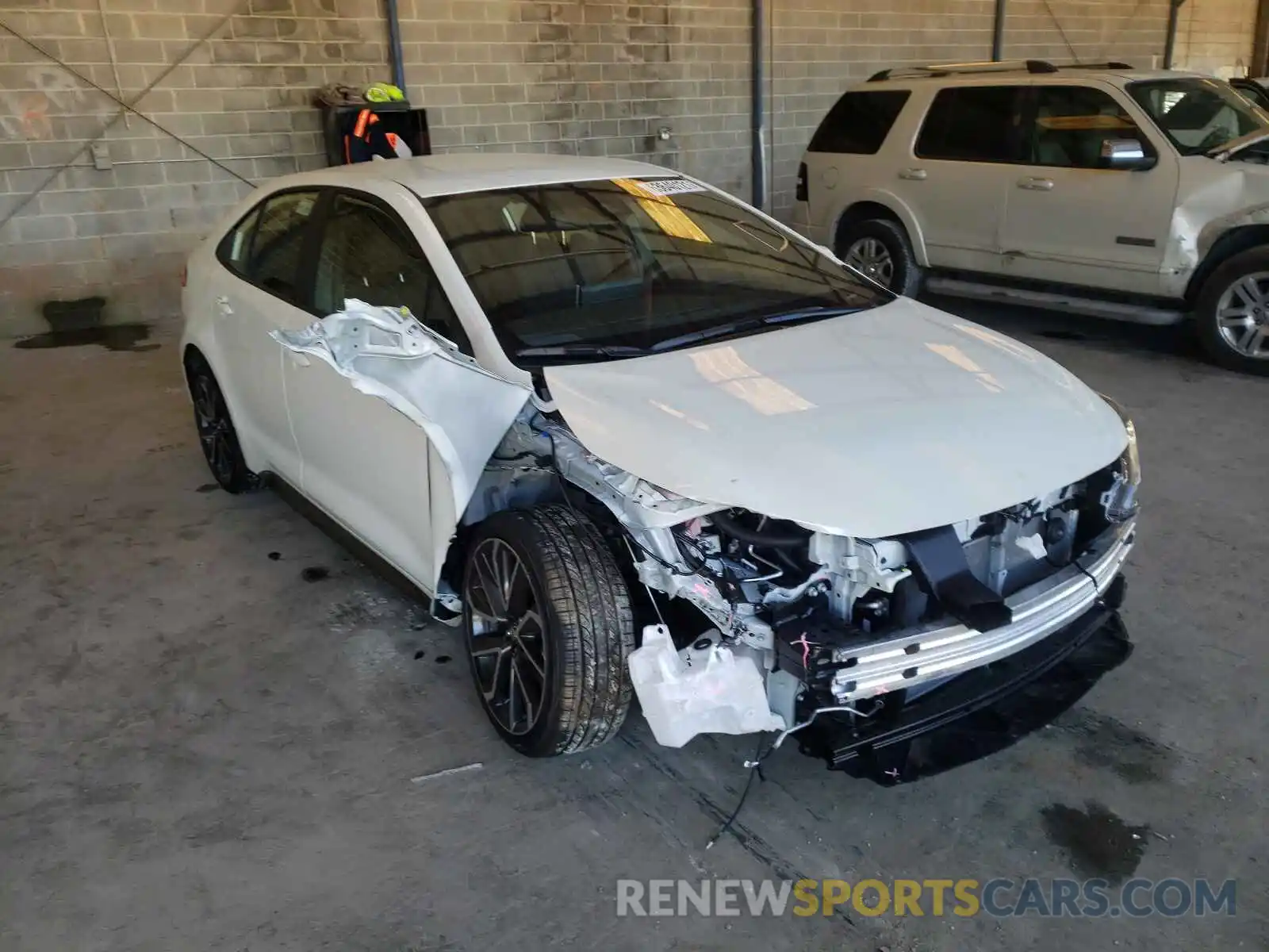 1 Photograph of a damaged car JTDS4MCE3MJ080857 TOYOTA COROLLA 2021