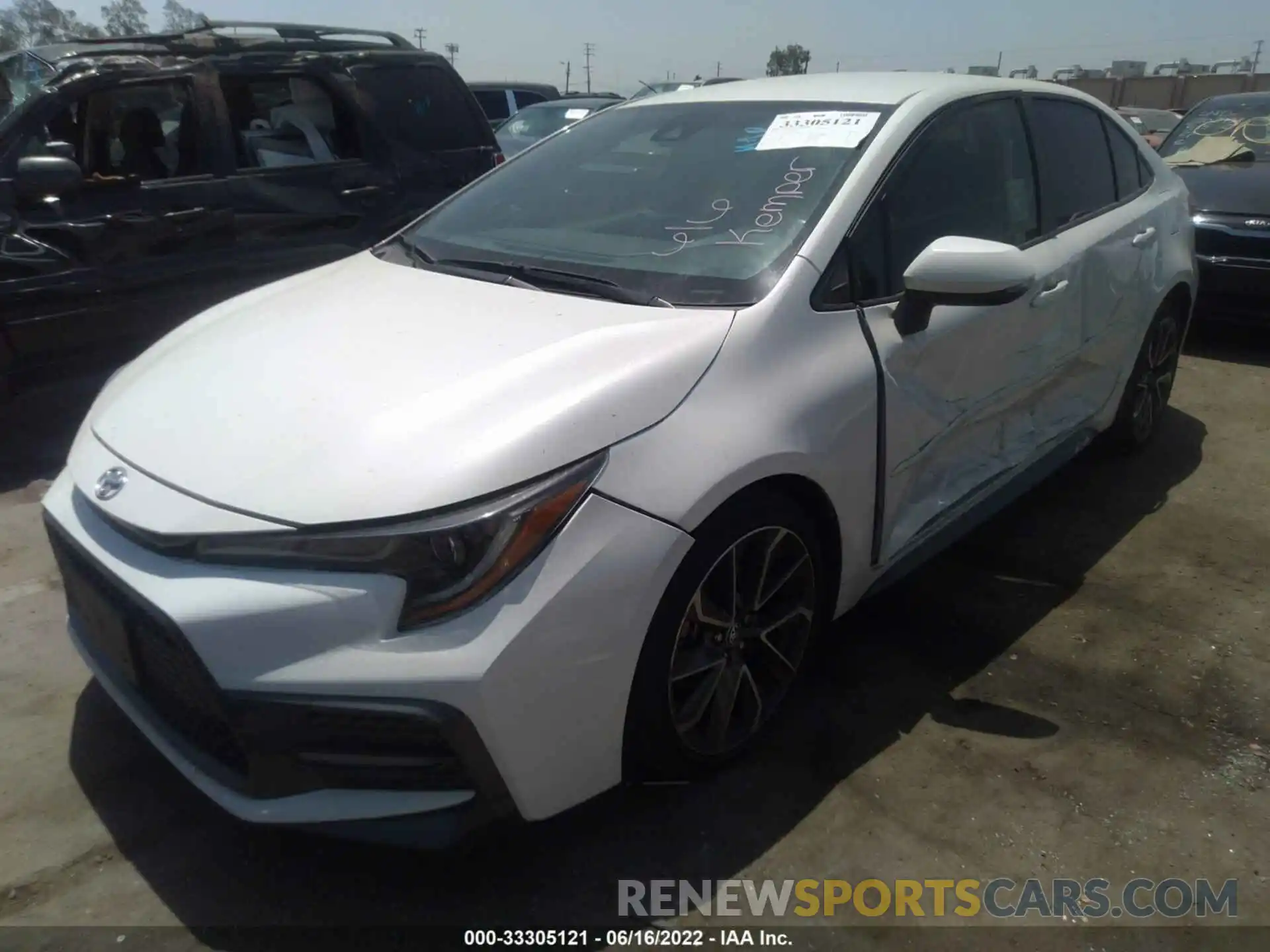 2 Photograph of a damaged car JTDS4MCE4MJ057362 TOYOTA COROLLA 2021