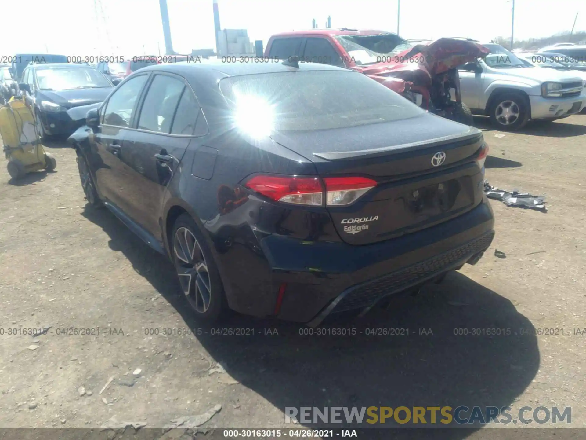 3 Photograph of a damaged car JTDS4MCE4MJ058639 TOYOTA COROLLA 2021