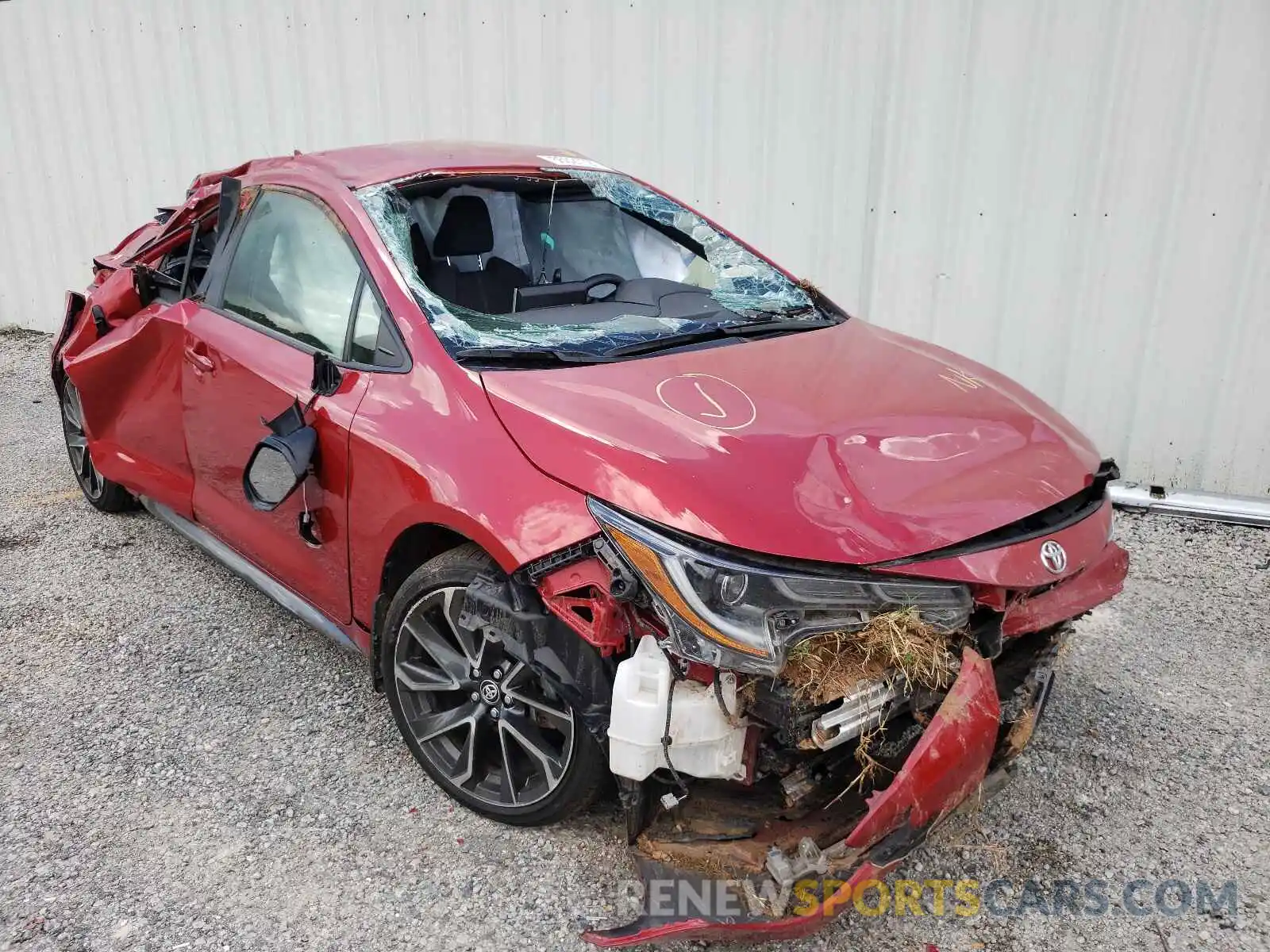 1 Photograph of a damaged car JTDS4MCE4MJ062268 TOYOTA COROLLA 2021