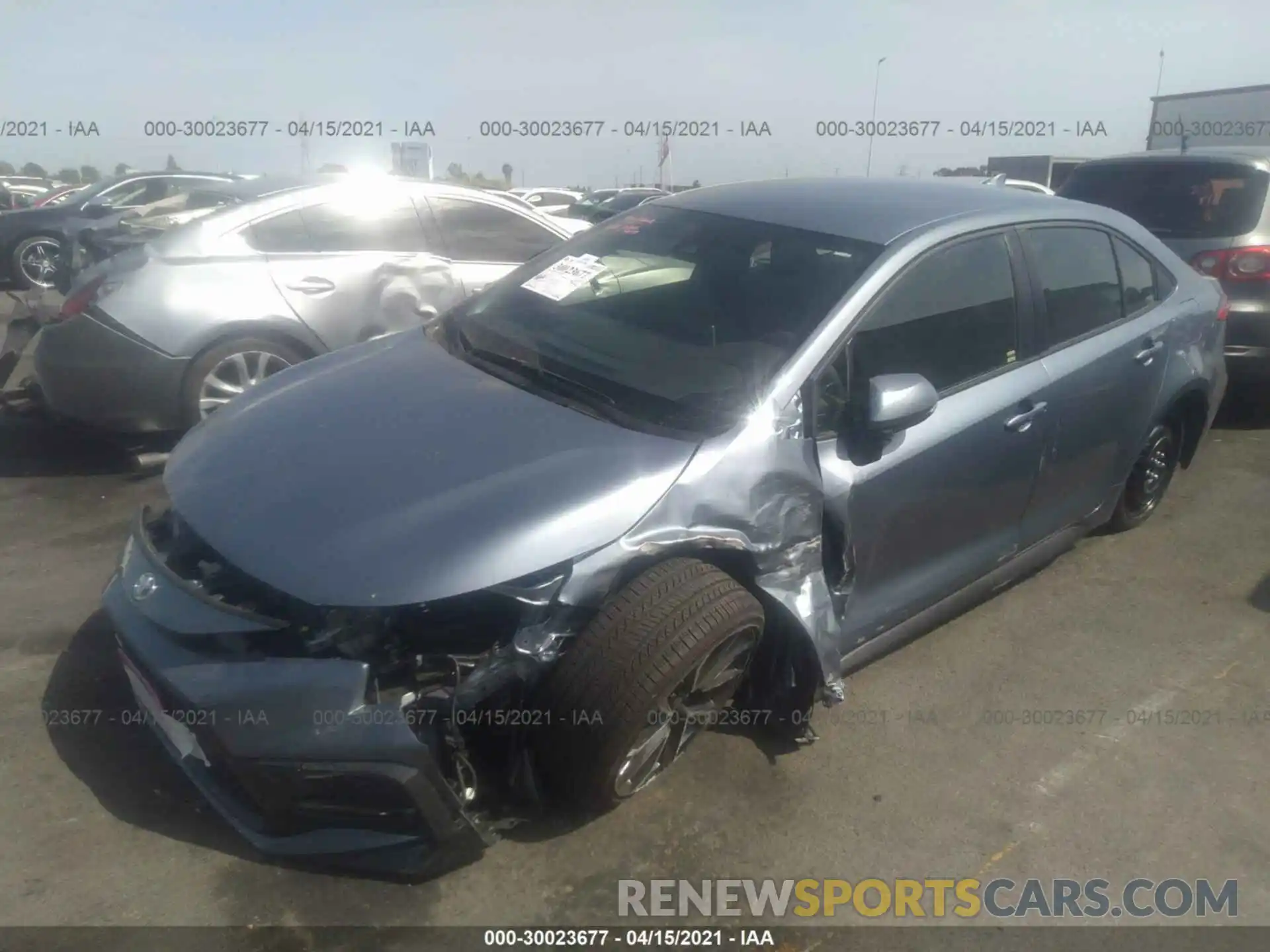 2 Photograph of a damaged car JTDS4MCE4MJ064148 TOYOTA COROLLA 2021