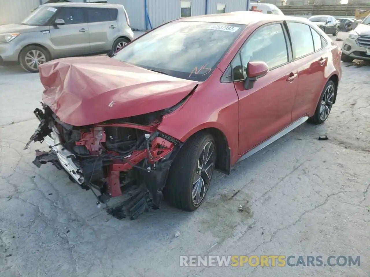 2 Photograph of a damaged car JTDS4MCE4MJ070354 TOYOTA COROLLA 2021