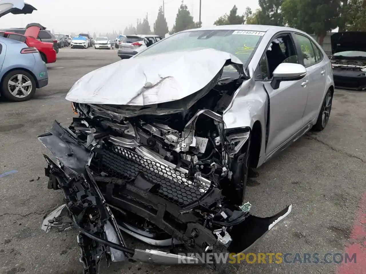 2 Photograph of a damaged car JTDS4MCE4MJ073321 TOYOTA COROLLA 2021