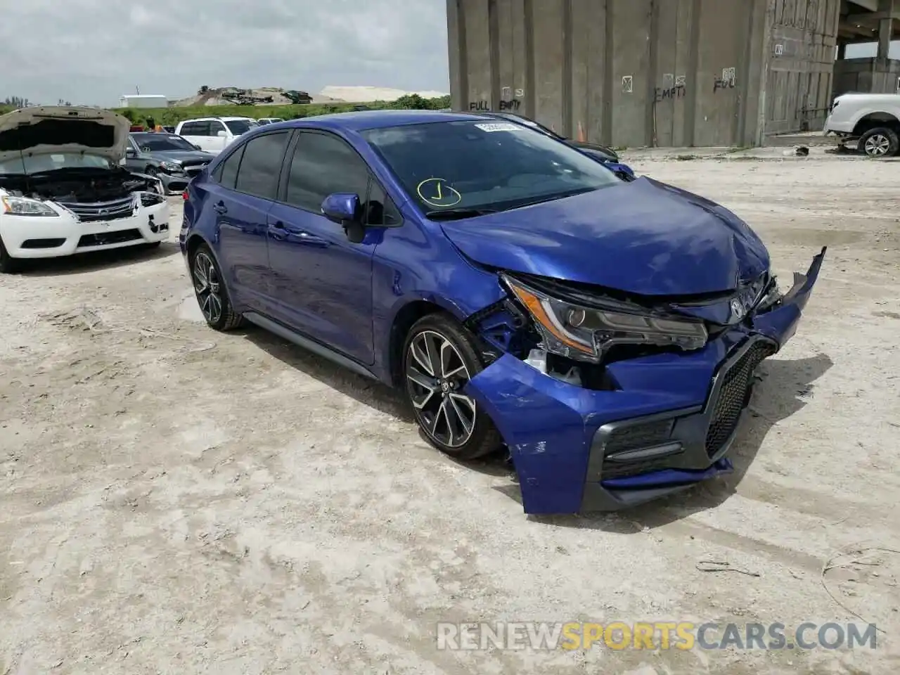 1 Photograph of a damaged car JTDS4MCE4MJ074839 TOYOTA COROLLA 2021