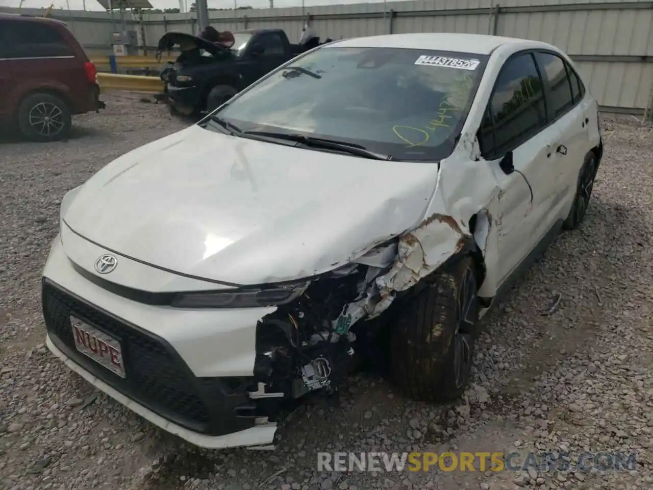 2 Photograph of a damaged car JTDS4MCE4MJ075831 TOYOTA COROLLA 2021