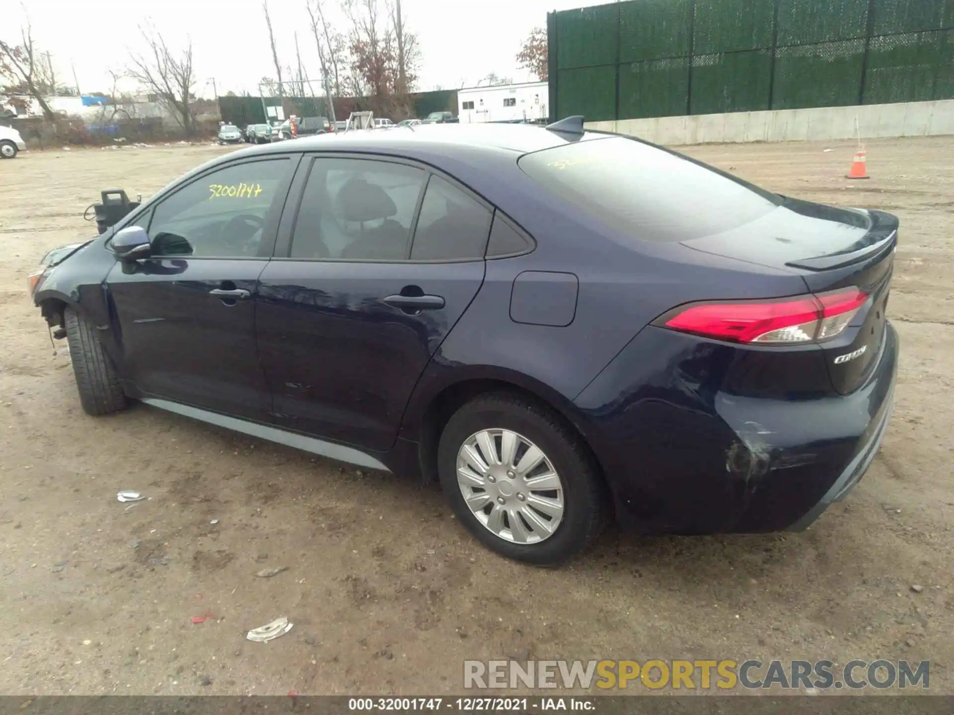 3 Photograph of a damaged car JTDS4MCE5MJ061131 TOYOTA COROLLA 2021