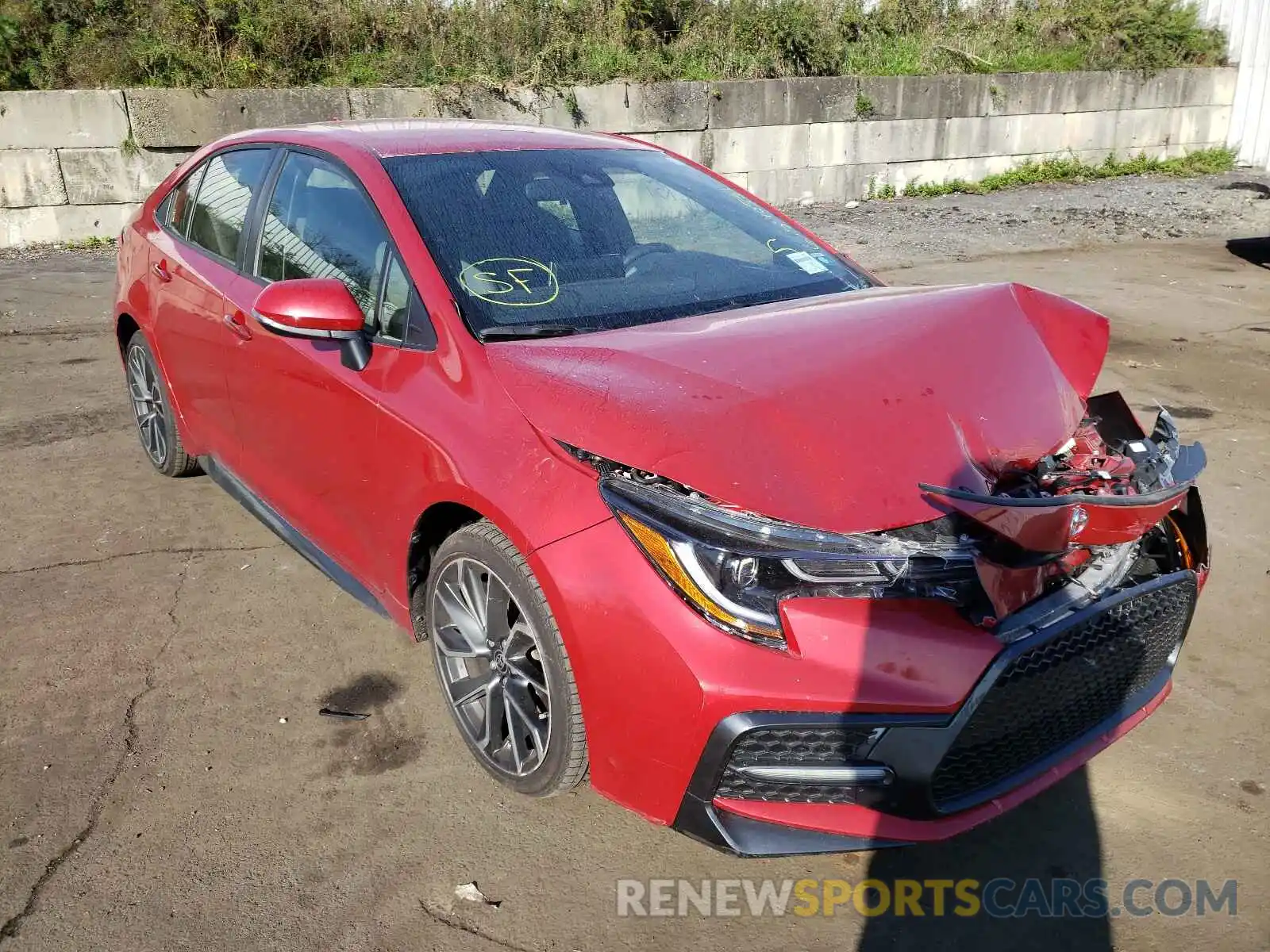 1 Photograph of a damaged car JTDS4MCE5MJ061940 TOYOTA COROLLA 2021