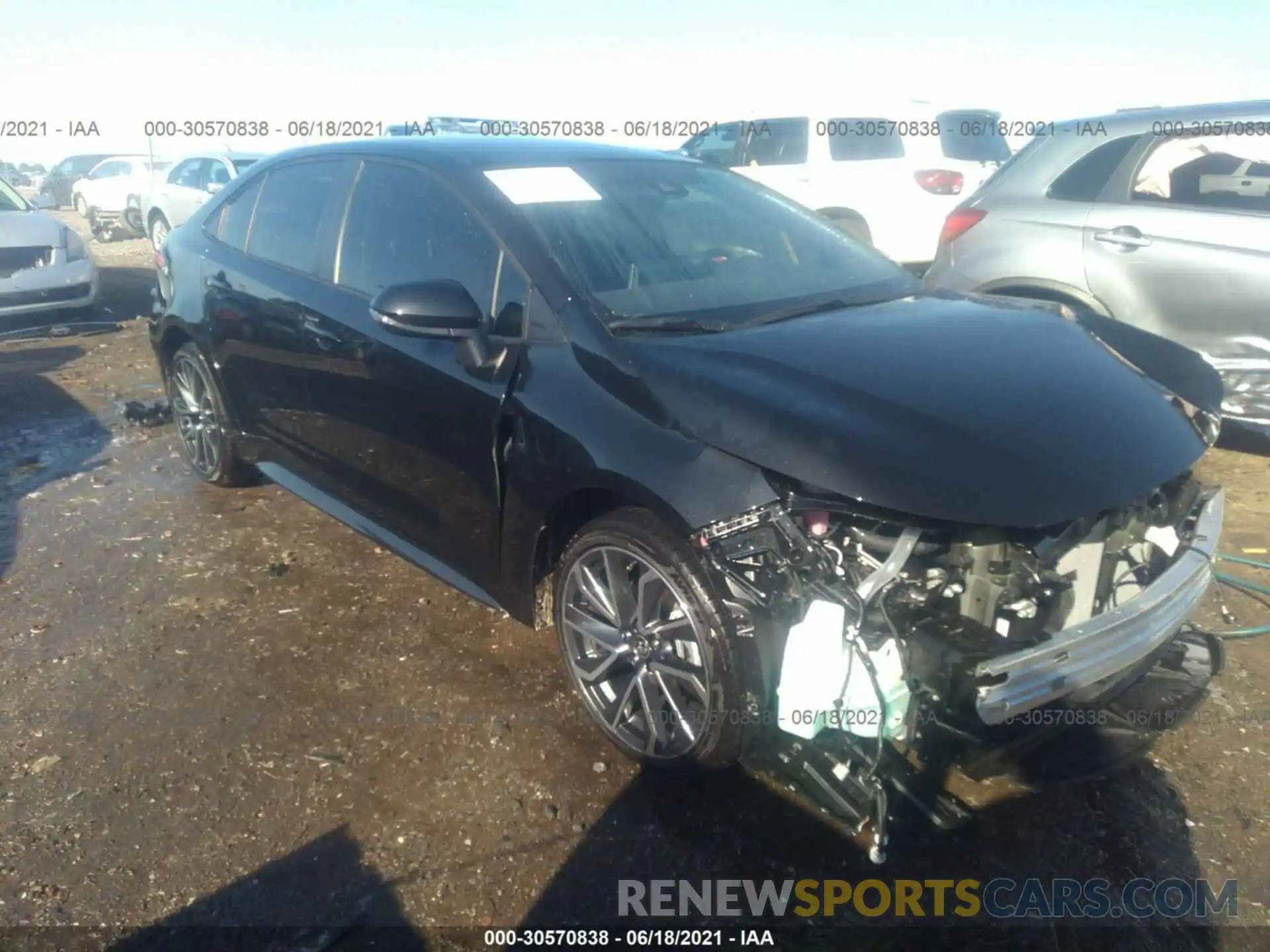 1 Photograph of a damaged car JTDS4MCE5MJ062067 TOYOTA COROLLA 2021