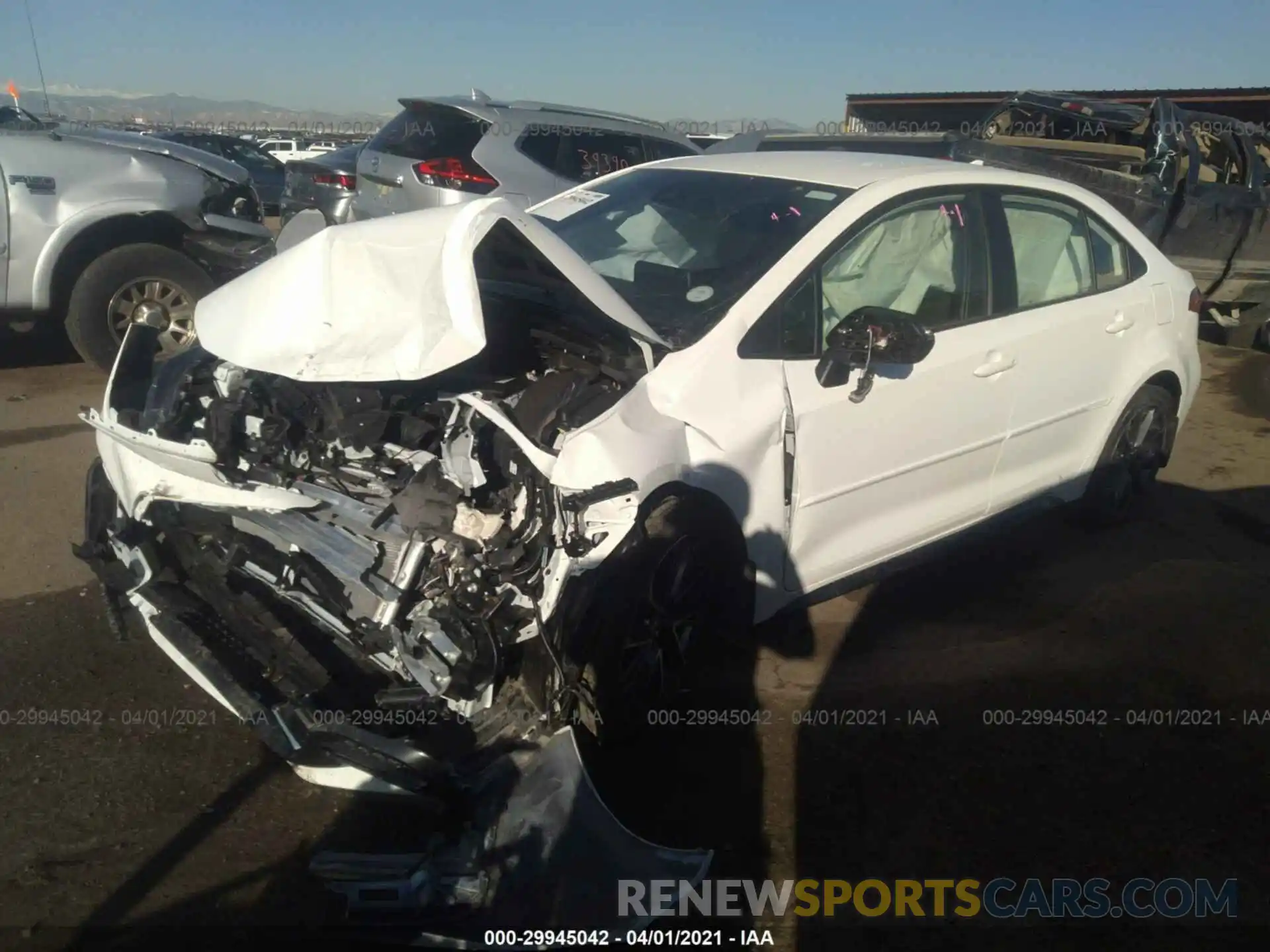 2 Photograph of a damaged car JTDS4MCE5MJ062215 TOYOTA COROLLA 2021