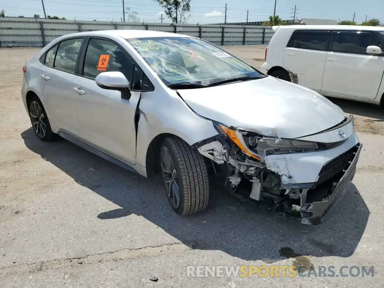 1 Photograph of a damaged car JTDS4MCE5MJ064627 TOYOTA COROLLA 2021