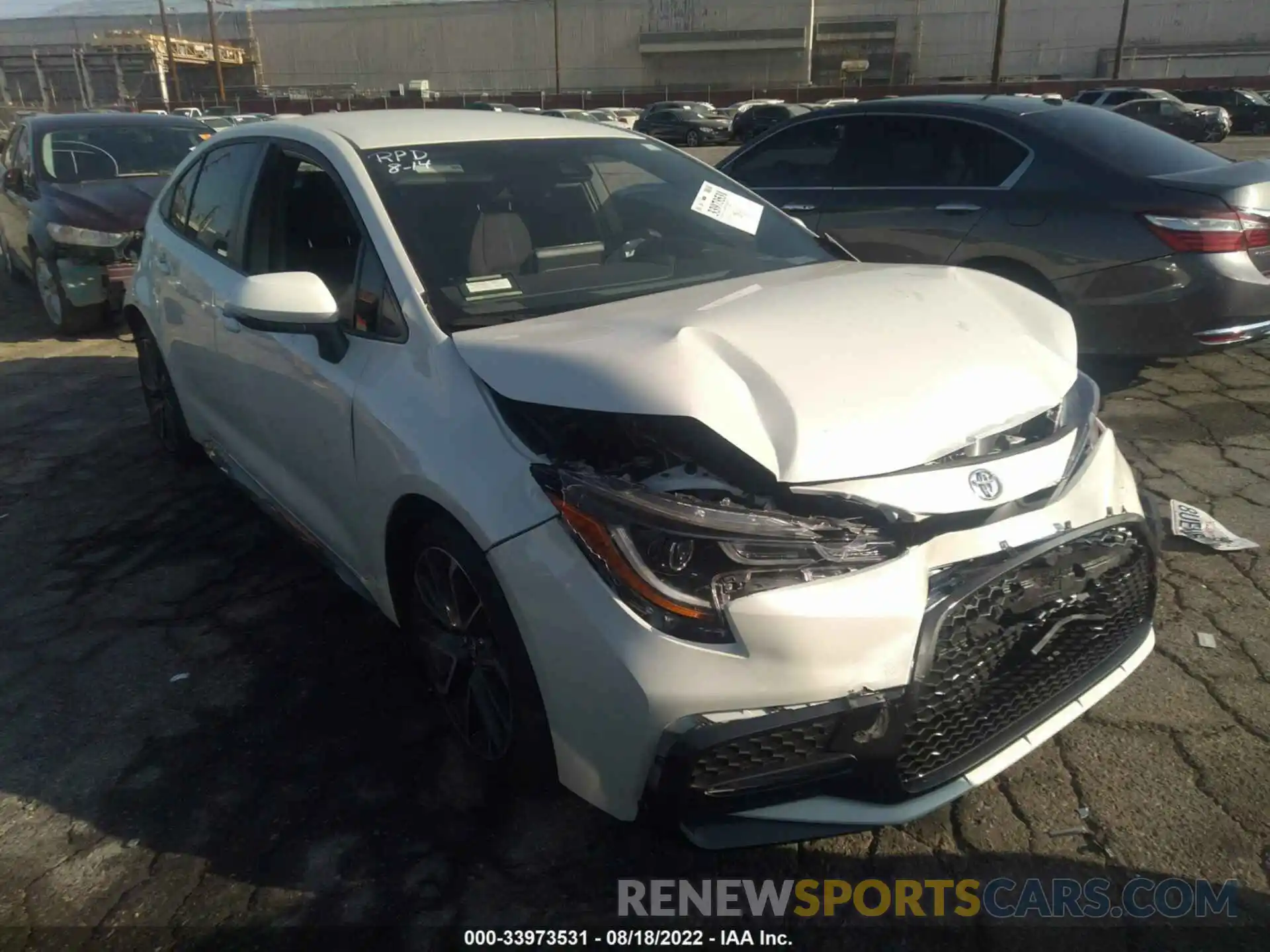 1 Photograph of a damaged car JTDS4MCE5MJ065079 TOYOTA COROLLA 2021