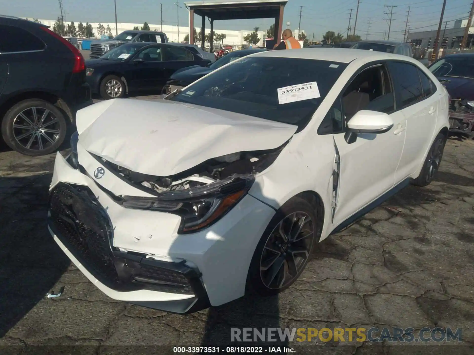 2 Photograph of a damaged car JTDS4MCE5MJ065079 TOYOTA COROLLA 2021