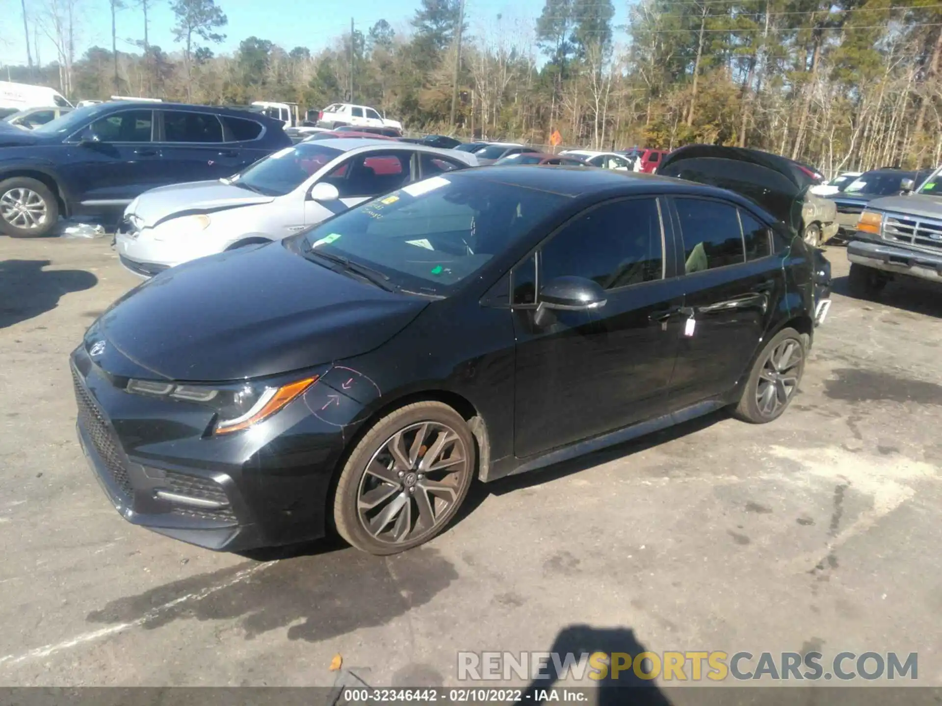 2 Photograph of a damaged car JTDS4MCE5MJ066216 TOYOTA COROLLA 2021