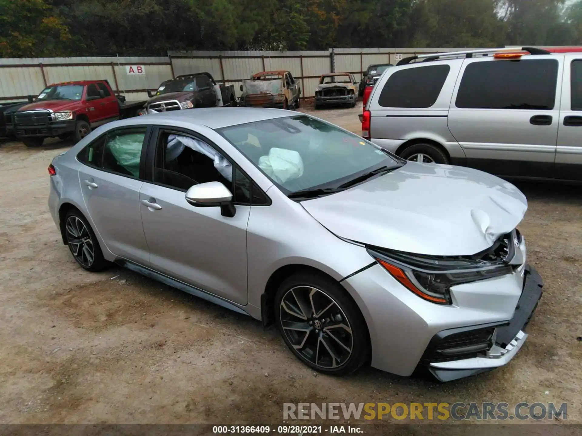 1 Photograph of a damaged car JTDS4MCE5MJ074168 TOYOTA COROLLA 2021